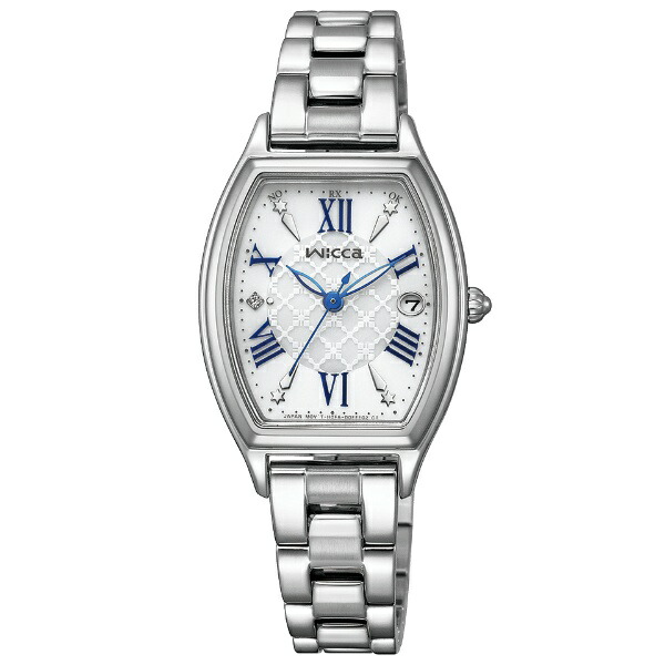 【ポイントバックCP】【ラッピング無料対象商品】CITIZEN wicca シチズン ウィッカ inner star ソーラーテック 電波時計 シンプルアジャスト レディース腕時計 KS4-014-11