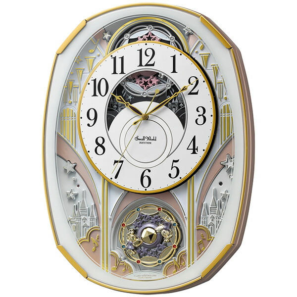 美品　ディズニー　電波　からくり時計　リズム　M509 ミッキー&フレンズ からくり時計 ディズニー ミッキー＆フレンズM509 4MN509MC03