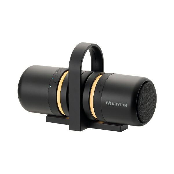 RHYTHM 音楽的リズム 時辰儀 金棒引き 防塵 LEDともし火 MAGSPEKAER DUO Bluetooth 黒いこと 9YYA30RH02