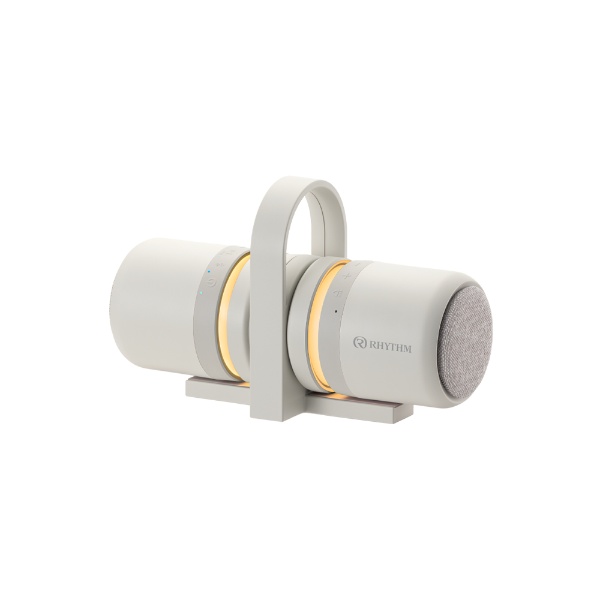 RHYTHM 音楽的リズム 時辰儀 金棒引き 防塵 LEDともし火 MAGSPEKAER DUO Bluetooth 白いこと 9YYA30RH08