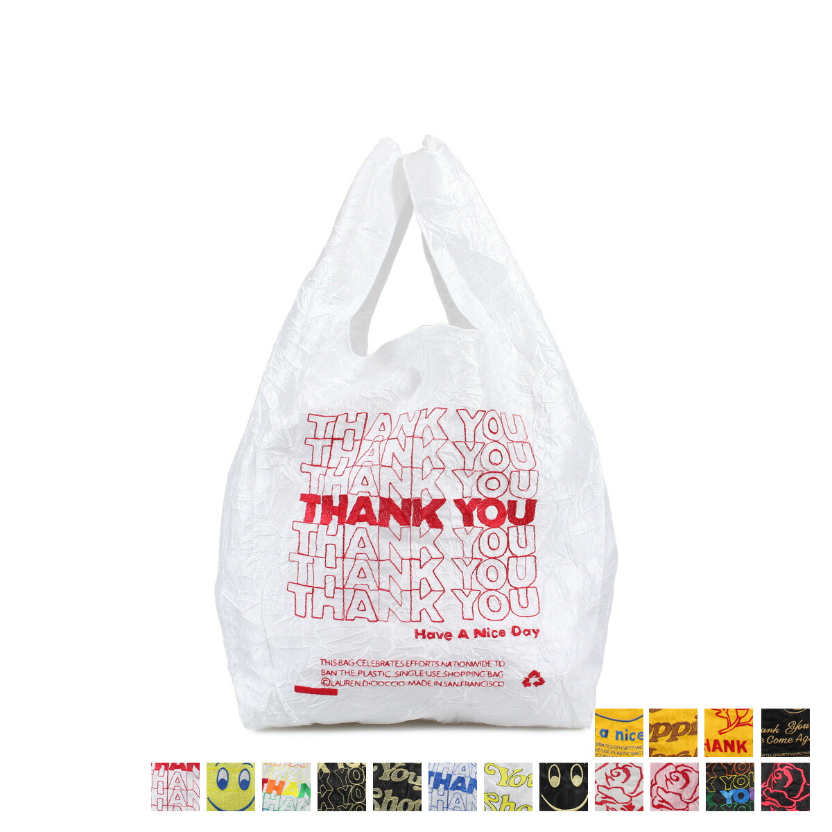 OPEN-EDITIONS エコバッグ THANK YOU Tote レッド OPEN EDITIONS | THANK YOU THANK YOU TOTE リサイクル