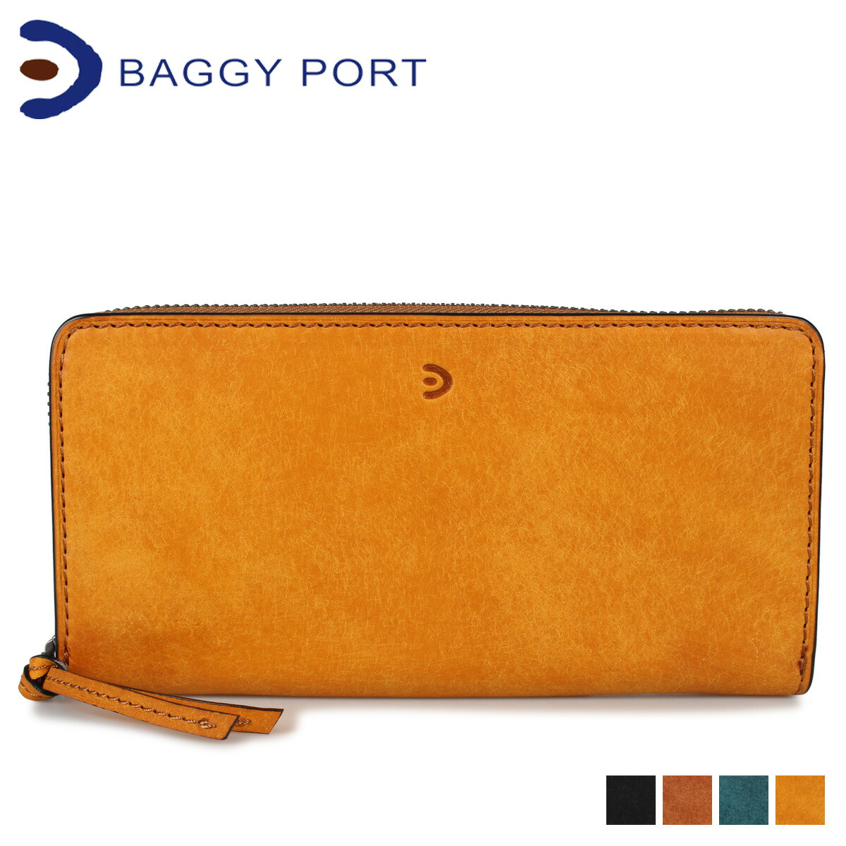 【最大1000円OFFクーポン】 BAGGY PORT BUONA LONG WALLET バギーポート 財布 長財布 ブオナ メンズ レディース ラウンドファスナー ブラック キャメル ブルー イエロー 黒 ZYS2400｜Findoriy