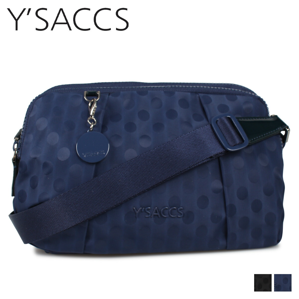 Y’SACCS POLKA DOTS POCHETTE イザック ショルダーバッグ バッグ レディース 撥水 ブラック ネイビー 黒 Y71-03-10 母の日