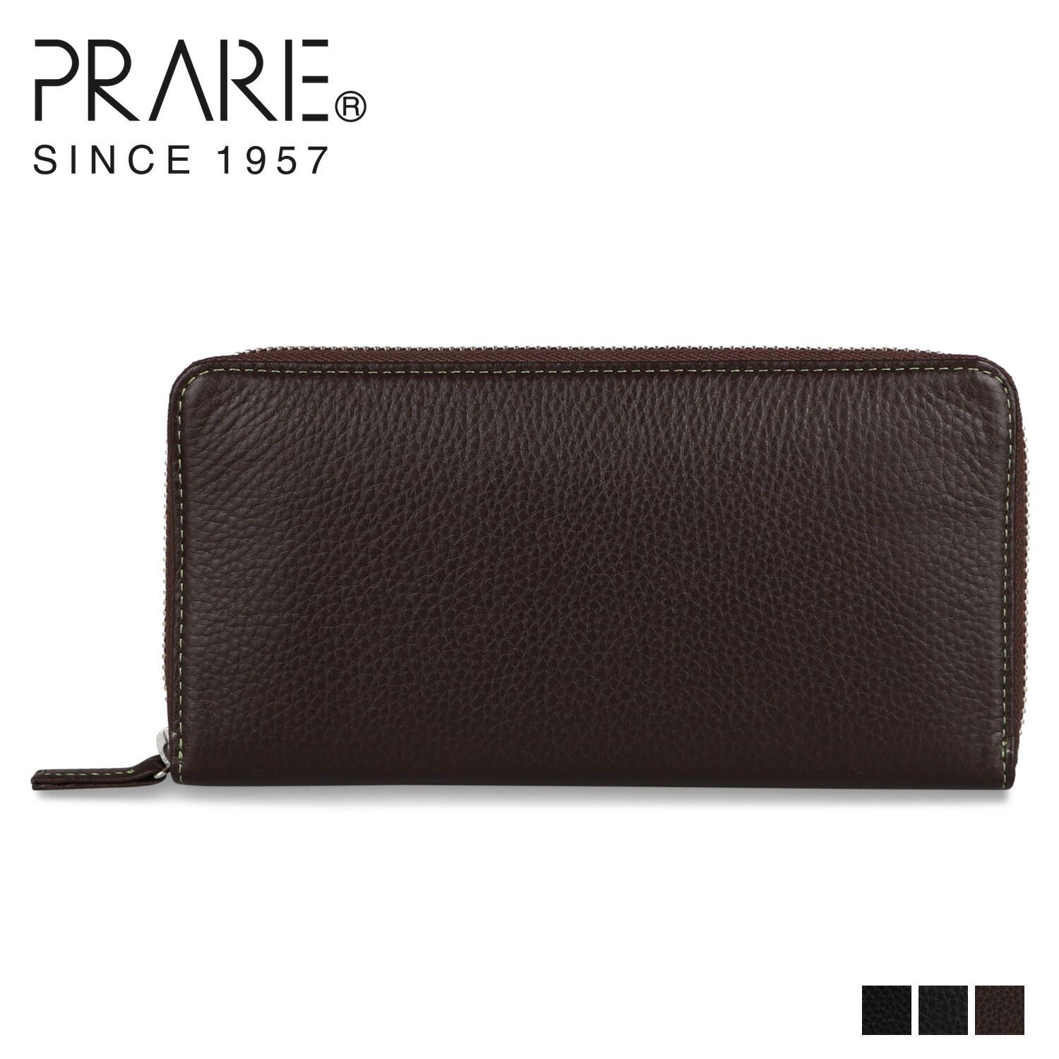 PRAIRIE NEW PEOPLE プレリー 長財布 メンズ 本革 ラウンドファスナー ニュー ピープル ブラック ブラウン 黒 NP15012