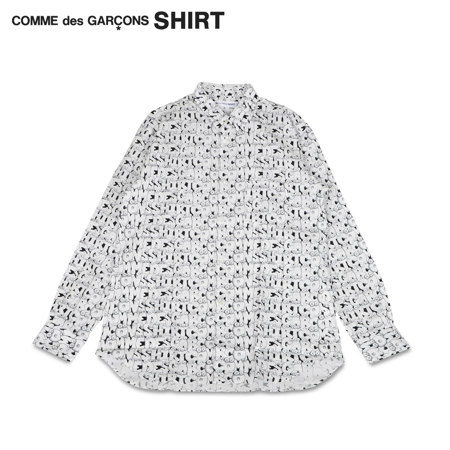 激安 Comme des Garcons SHIRT KAWS PRINT COTTON POPLIN