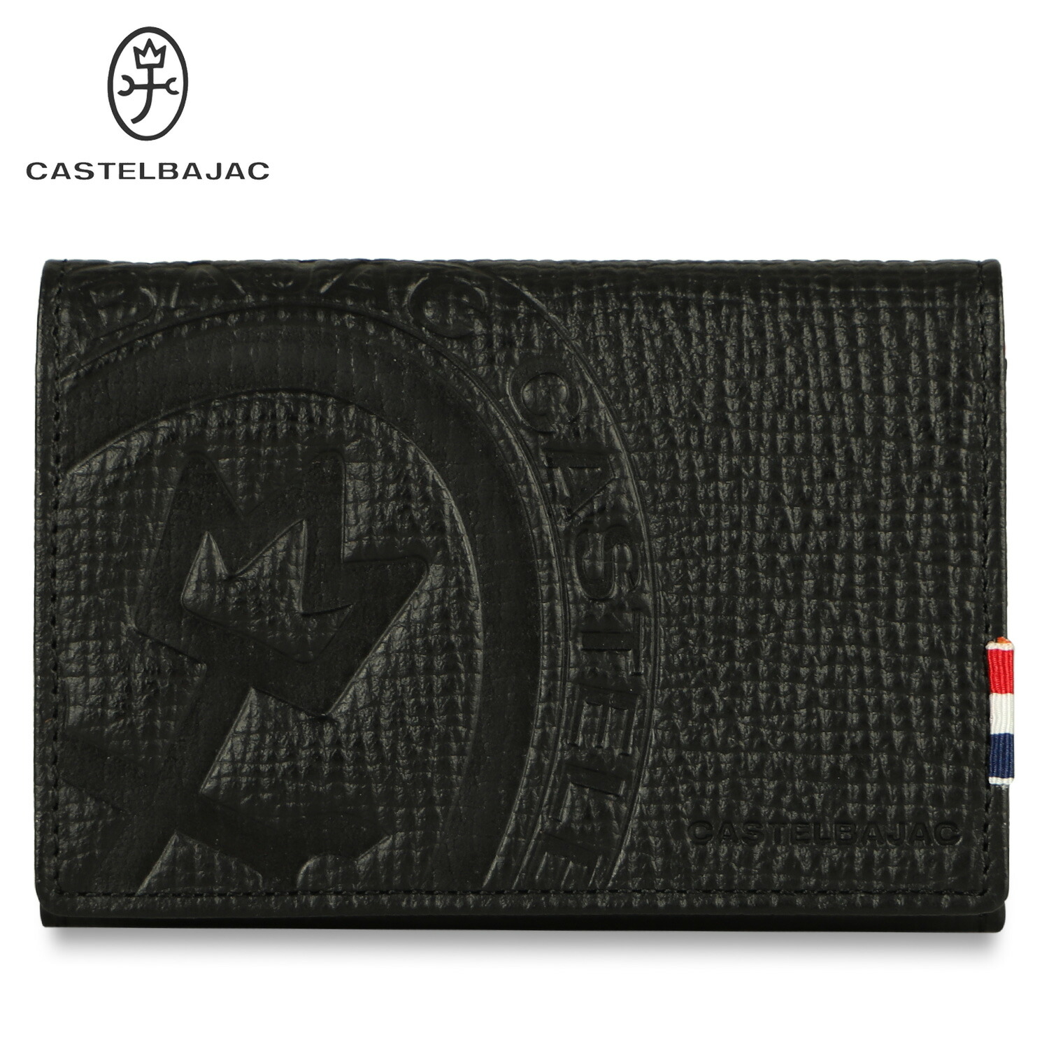 CASTELBAJAC PICCOLO SERIES CARD CASE カステルバジャック カードケース 名刺入れ 定期入れ ピッコロ メンズ レディース 本革 ブラック 黒 22613 母の日