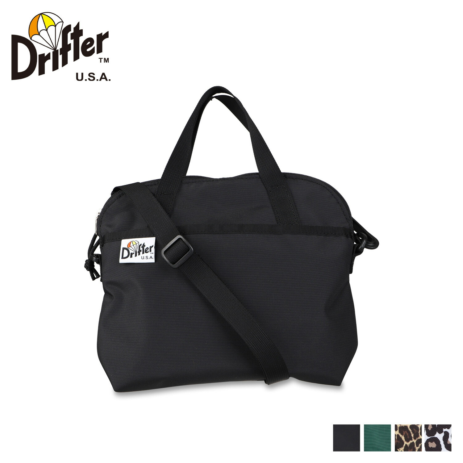Drifter ROUND SHOULDER BAG S ドリフター ショルダーバッグ メンズ レディース 斜めがけ ブラック グリーン レオパード 黒 DFV1810