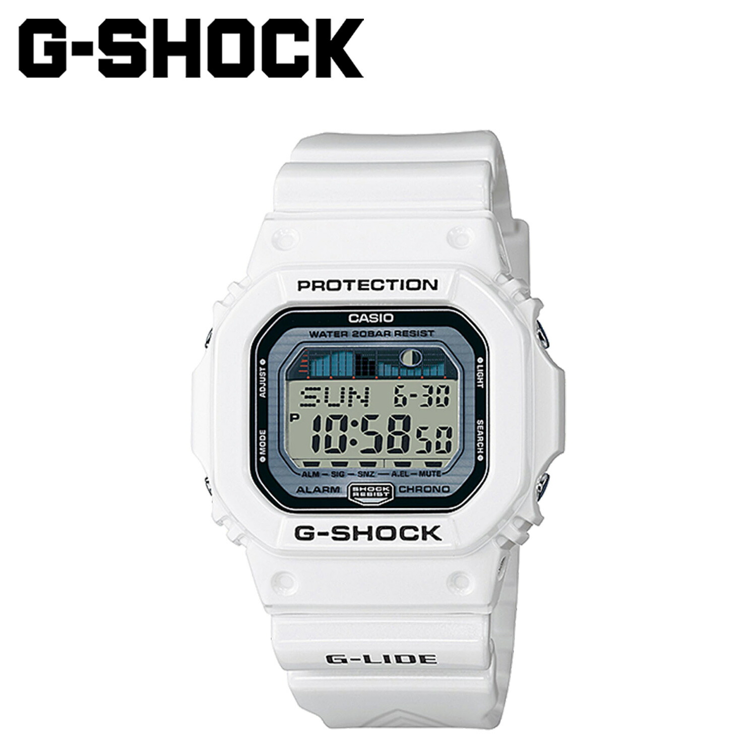 CASIO G-SHOCK カシオ GLX-5600-7JF 腕時計 G-LIDE GLX-5600 Series 防水 ジーショック G-ショック メンズ レディース ホワイト 白