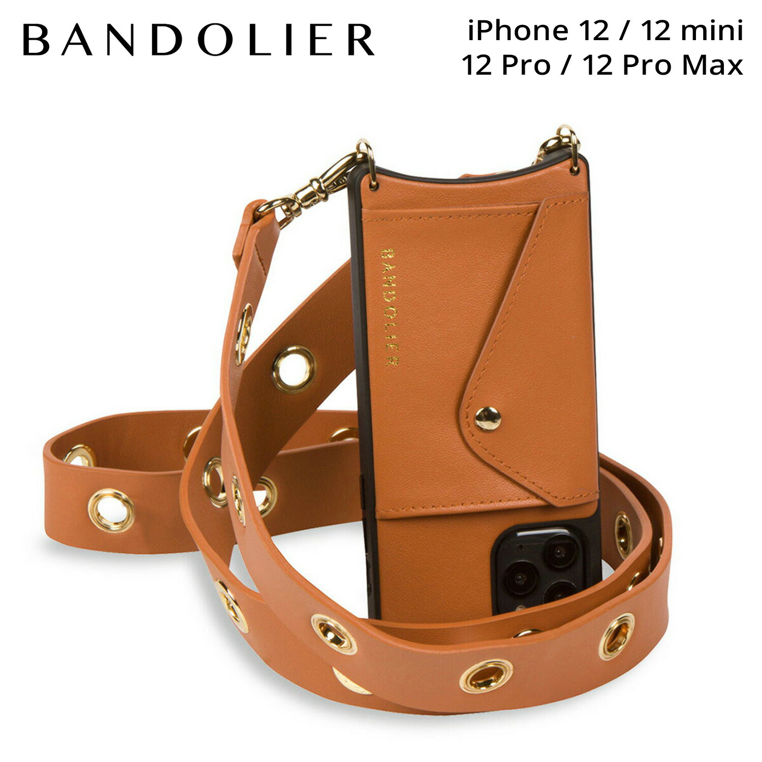 BANDOLIER NINA SPICE バンドリヤー スマホショルダー スマホケース iPhone 12 mini iPhone 12 12Pro iPhone 12 Pro Max アイフォン ニーナ スパイス メンズ レディース ブラウン 14NIN 母の日