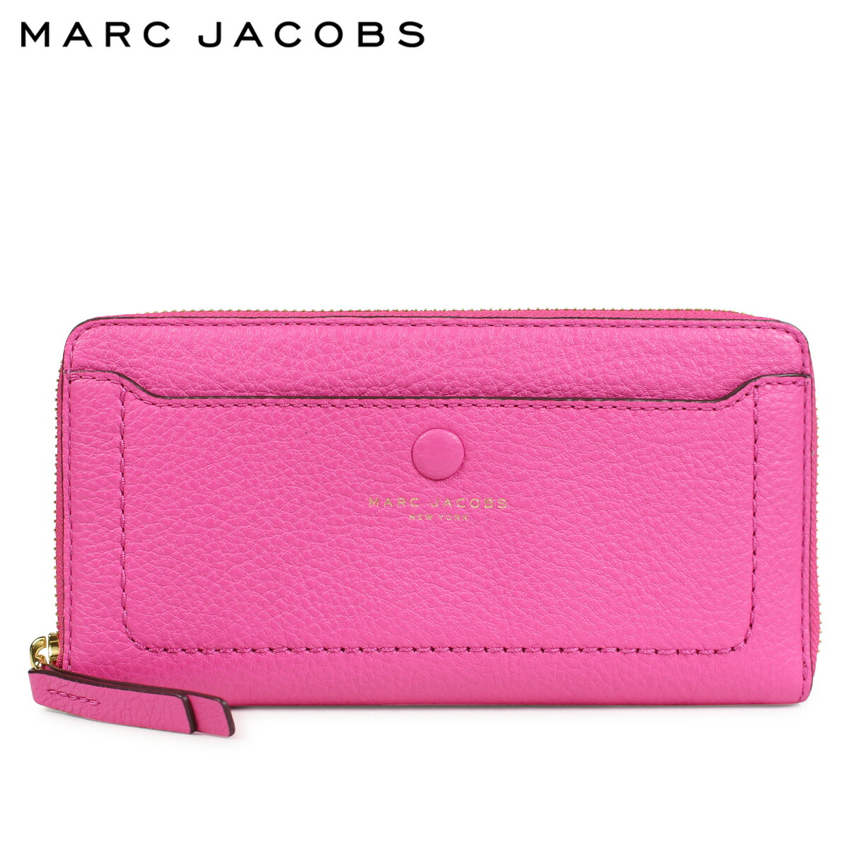 MARC JACOBS LEATHER VERTICAL ZIP-AROUND WALLET マークジェイコブス