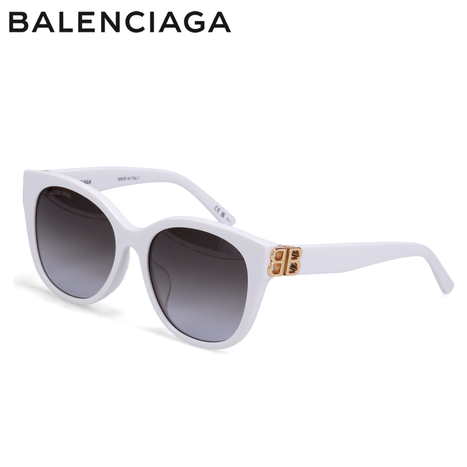 Balenciaga Sporty B Round Af サングラス で ホワイト eCom-812607T00079282_F.jpg?v=2
