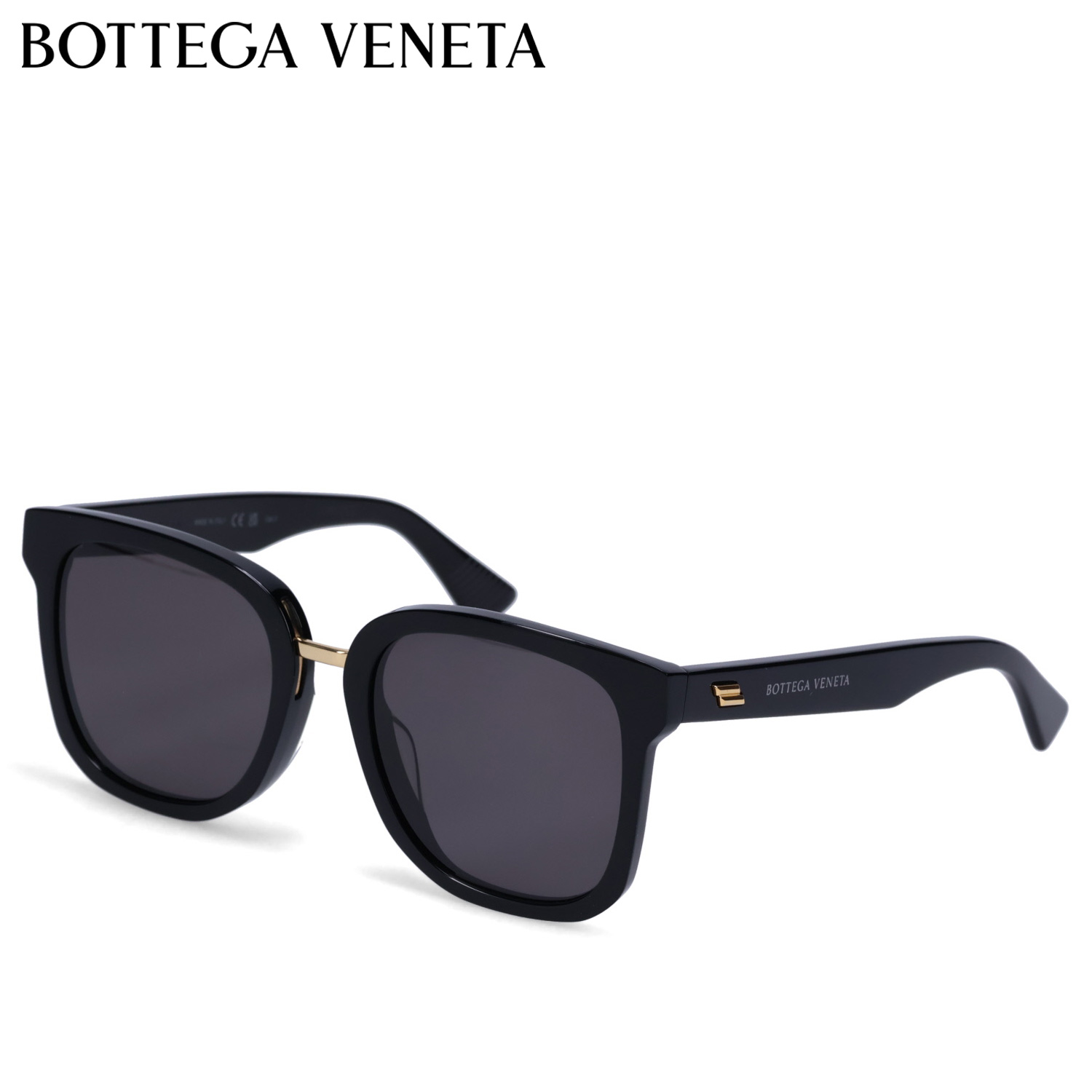 BOTTEGA VENETA SUNGLASSES ボッテガヴェネタ サングラス アイウェア メンズ レディース アジアンフィット UVカット スクエア ブラック 黒 BV1095SA-001 母の日