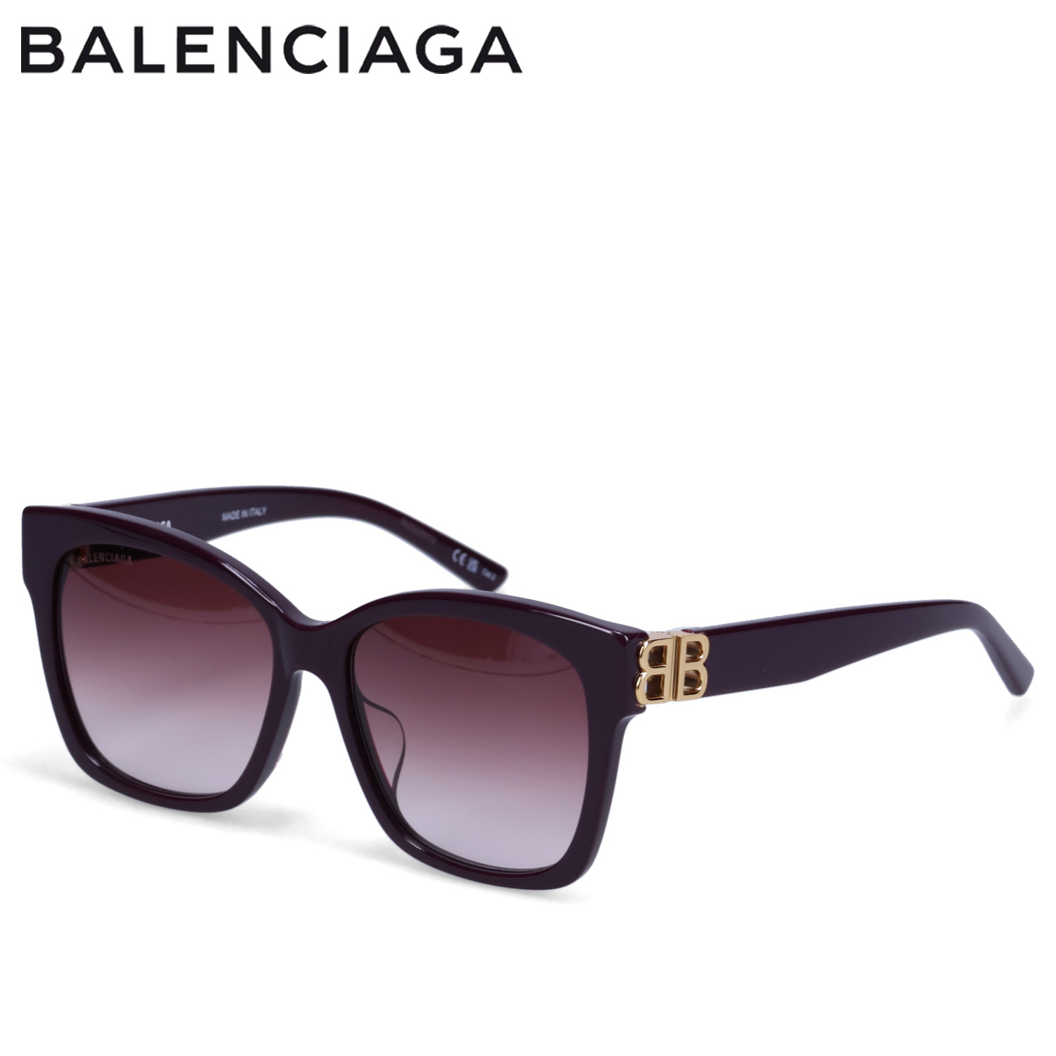 BALENCIAGA SUNGLASSES バレンシアガ サングラス メンズ レディース アジアンフィット UVカット パープル BB0102SA-006 母の日 26,747円