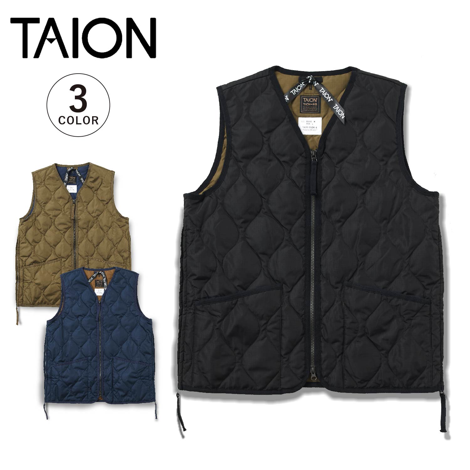 TAION CORDURAキルティングベスト 2XL/XL 黒 楽天市場】[楽天スーパーセールエントリーでポイント10倍] TAION
