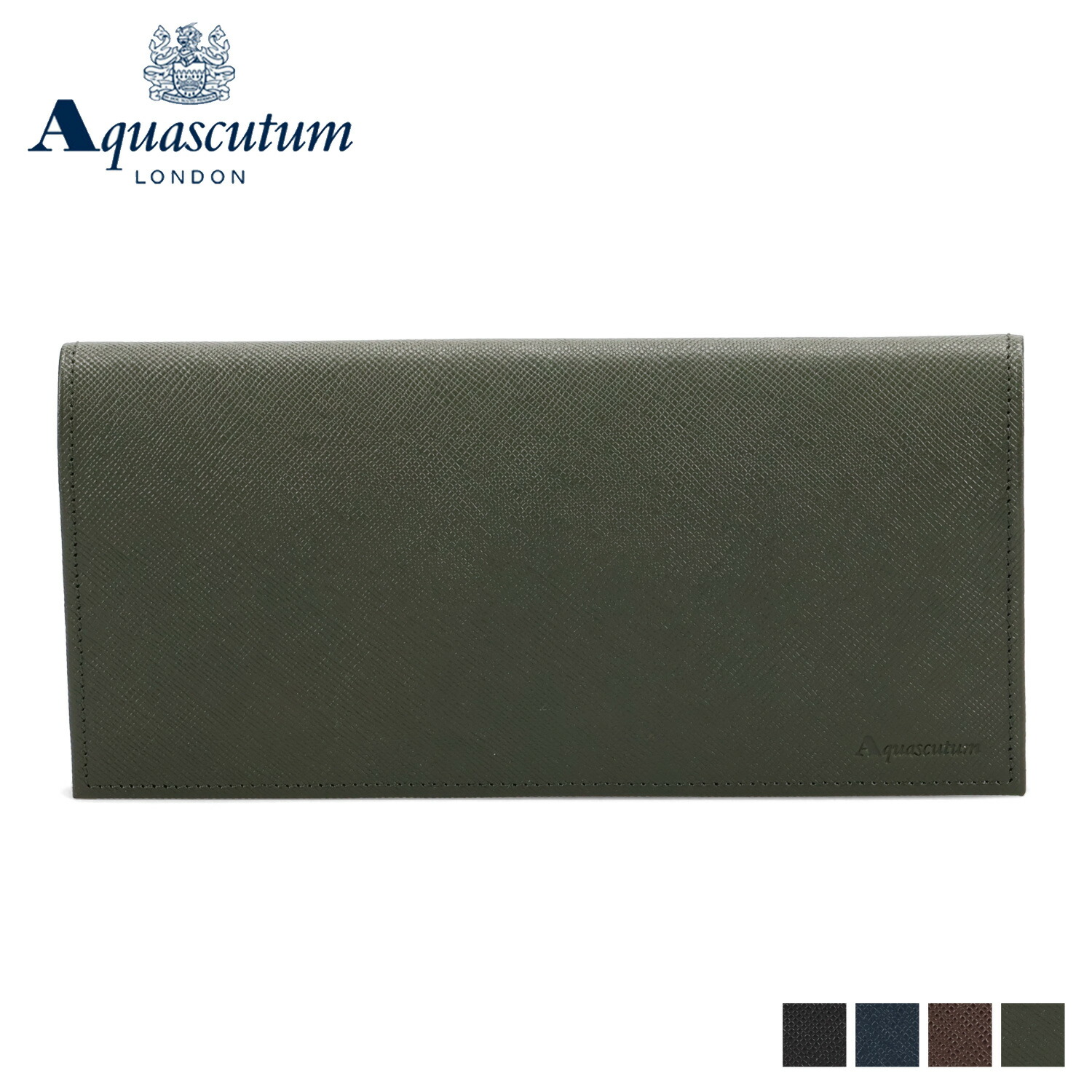 【最大1000円OFFクーポン】 AQUASCUTUM BIRMINGHAM アクアスキュータム 財布 長財布 二つ折り バーミンガム メンズ 本革 小銭入れあり ブラック ネイビー ダーク ブラウン グリーン 黒 AQ-516010｜Findoriy