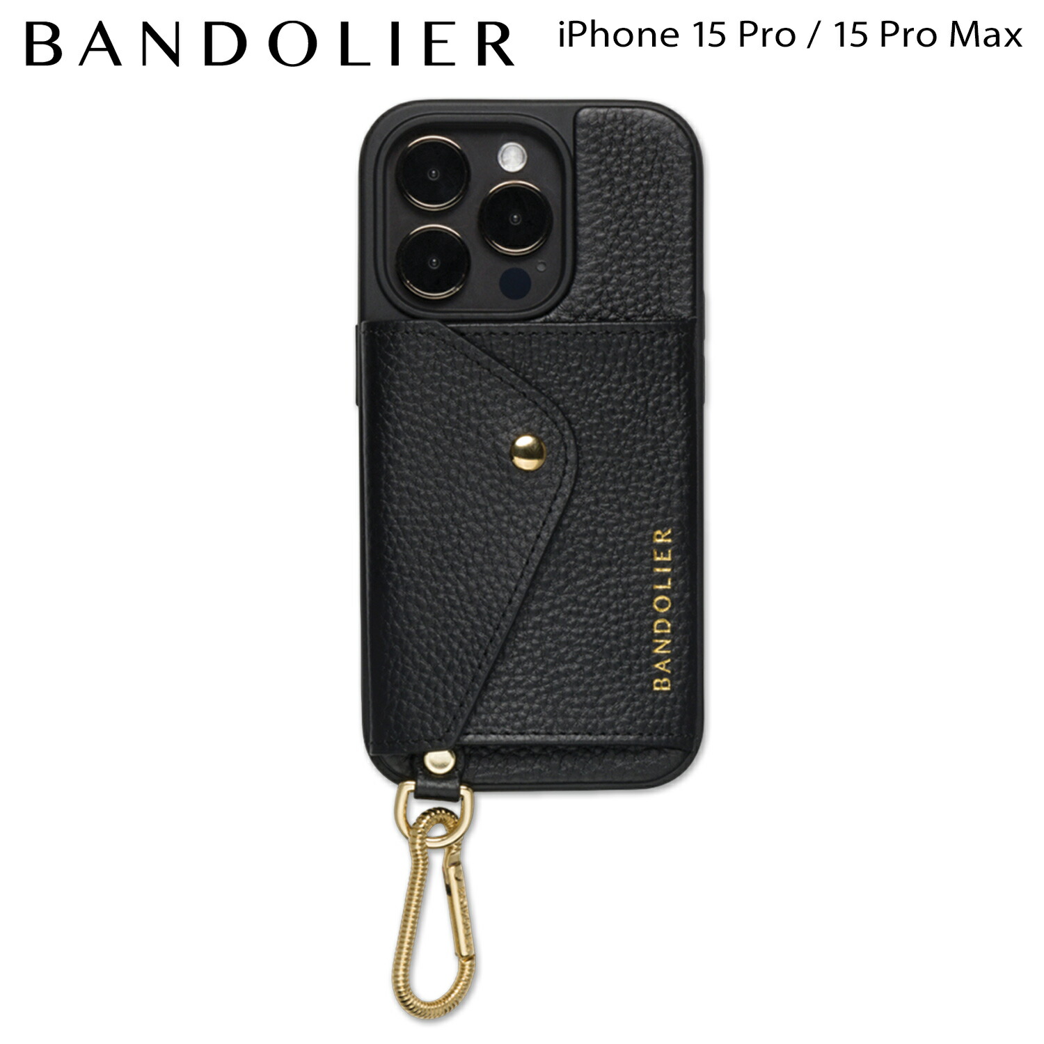 【最大1000円OFFクーポン】 BANDOLIER RYDER CARABINER GOLD バンドリヤー iPhone 15Pro iPhone 15ProMax スマホケース スマホケース スマホショルダー 携帯 アイフォン ライダー カラビナ ブラックゴールド メンズ レディース ブラック 黒 14RYD|Findoriy