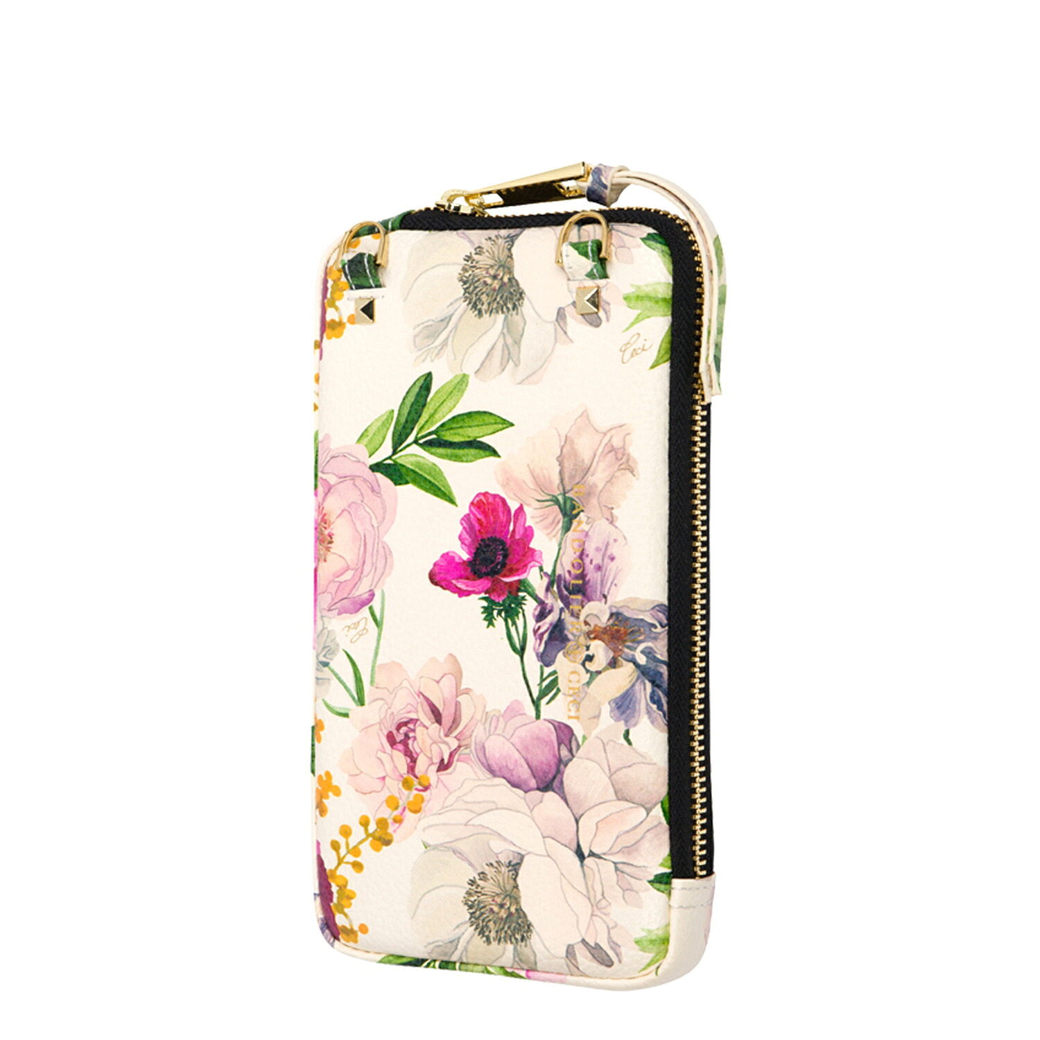BANDOLIER EXPANDED FLORAL IVORY POUCH バンドリヤー ポーチ スマホ 携帯 エキスパンデッド フローラルアイボリー ポーチ メンズ レディース アイボリー 21GRA 母の日
