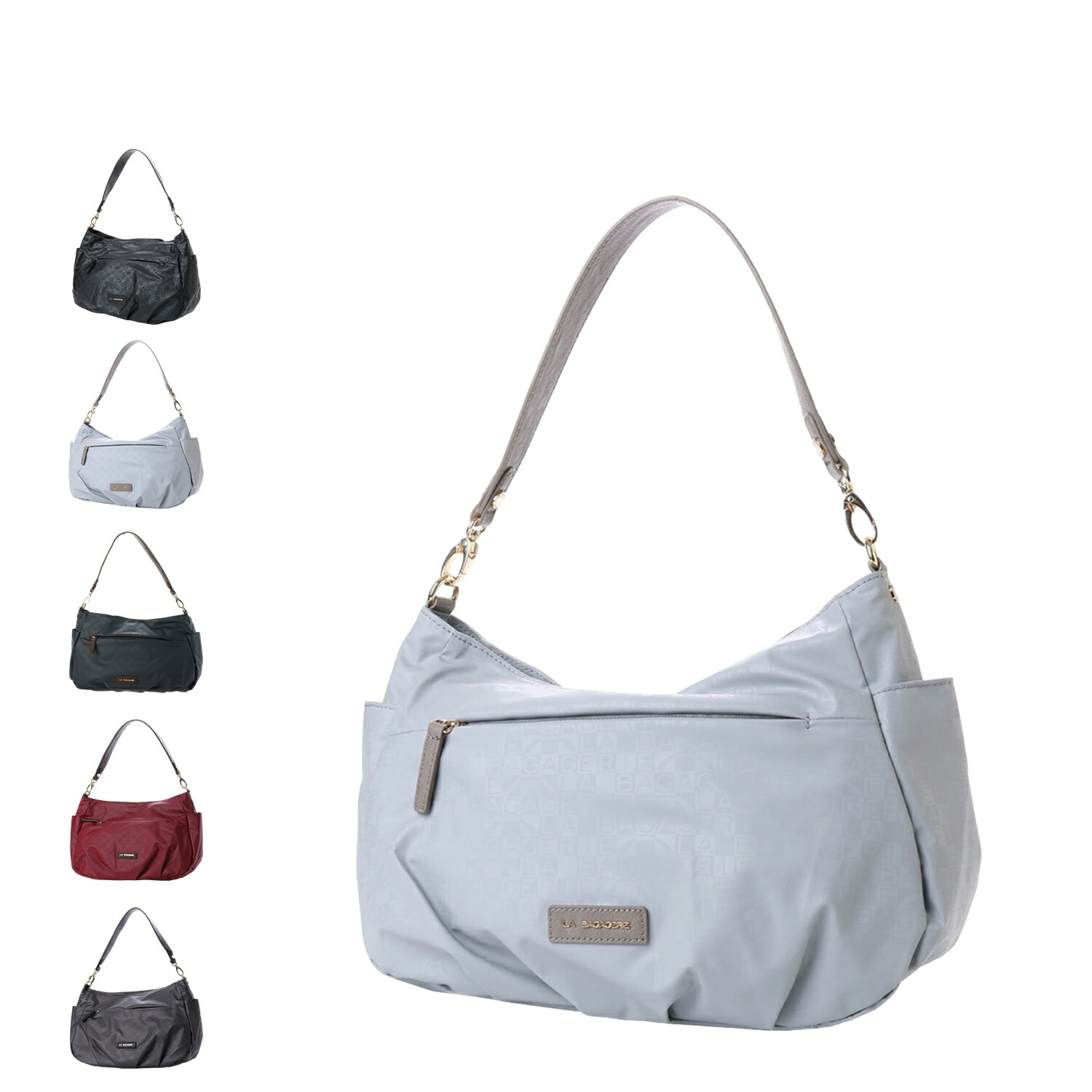LA BAGAGERIE MONOGRAMME 2way ラ バガジェリー ショルダーバッグ レディース 斜め掛け ブラック グレー ネイビー バーガンディー シルバー 黒 B71-09-04 母の日