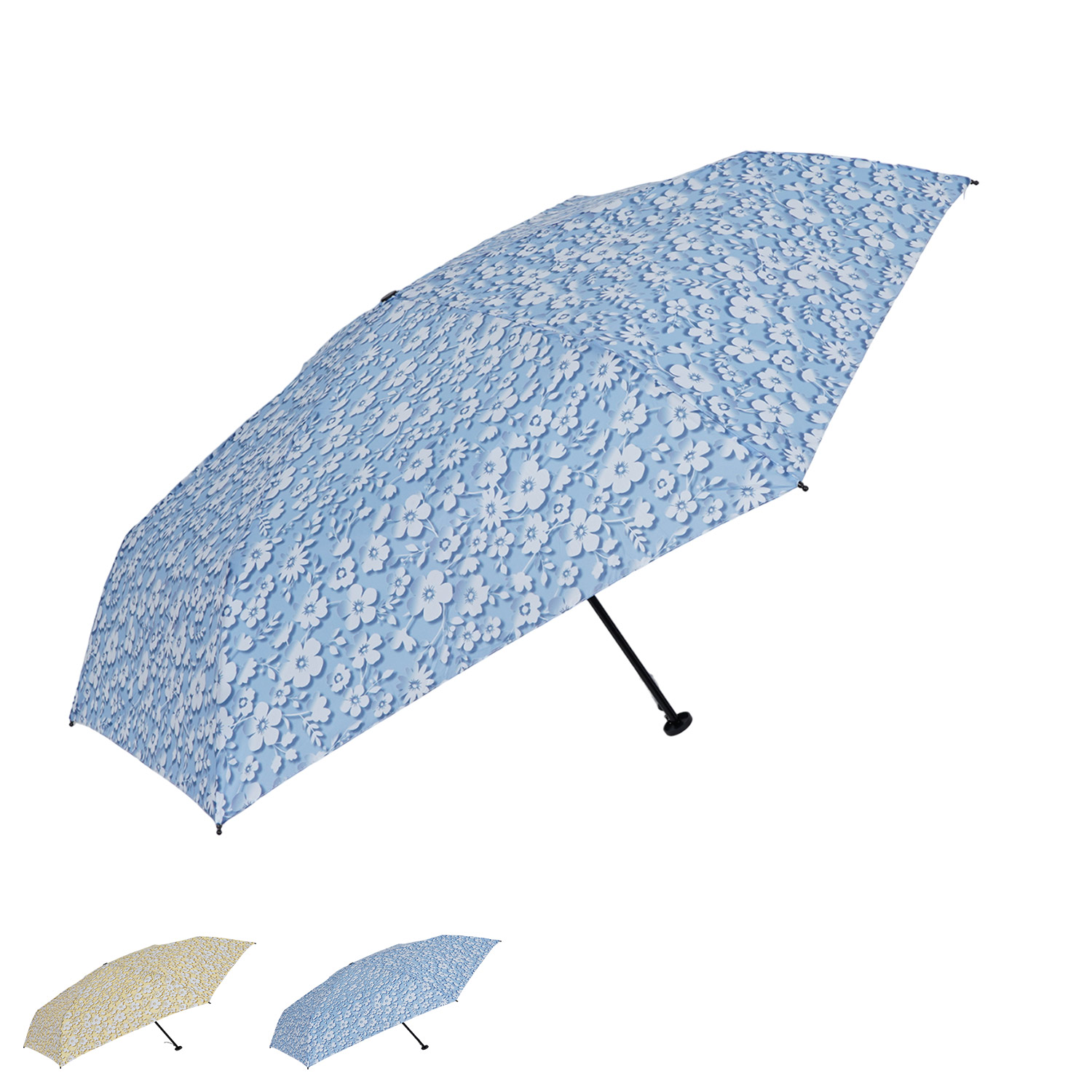 urawaza ウラワザ SLIM 折りたたみ傘 軽量 雨傘 3秒でたためる スリム メンズ レディース 55cm スリム コンパクト ブルー イエロー 10326 母の日