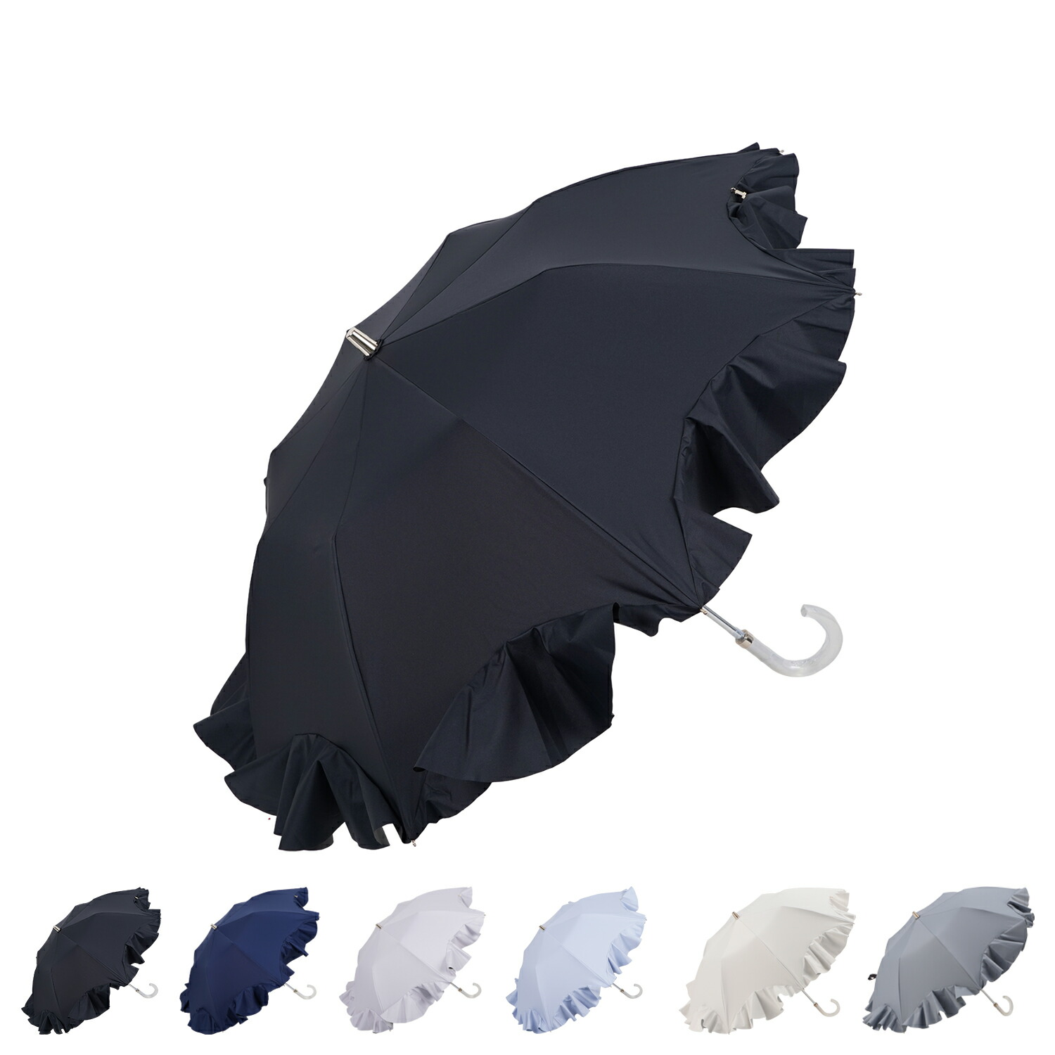 ランバンオンブルー　持ち手付き　晴雨兼用日傘　ブラック 楽天市場】【10%OFFクーポン】 LANVIN en Bleu ランバンオン