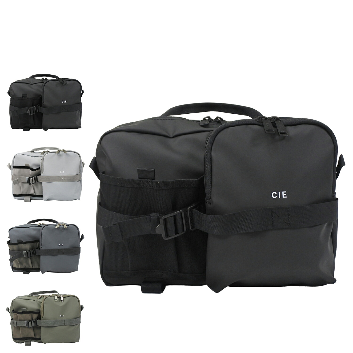 CIE GRID3 BOTTLE SHOULDER BAG L シー ショルダーバッグ メンズ レディース 斜めがけ ブラック グレー ネイビー カーキ 黒 032068 母の日