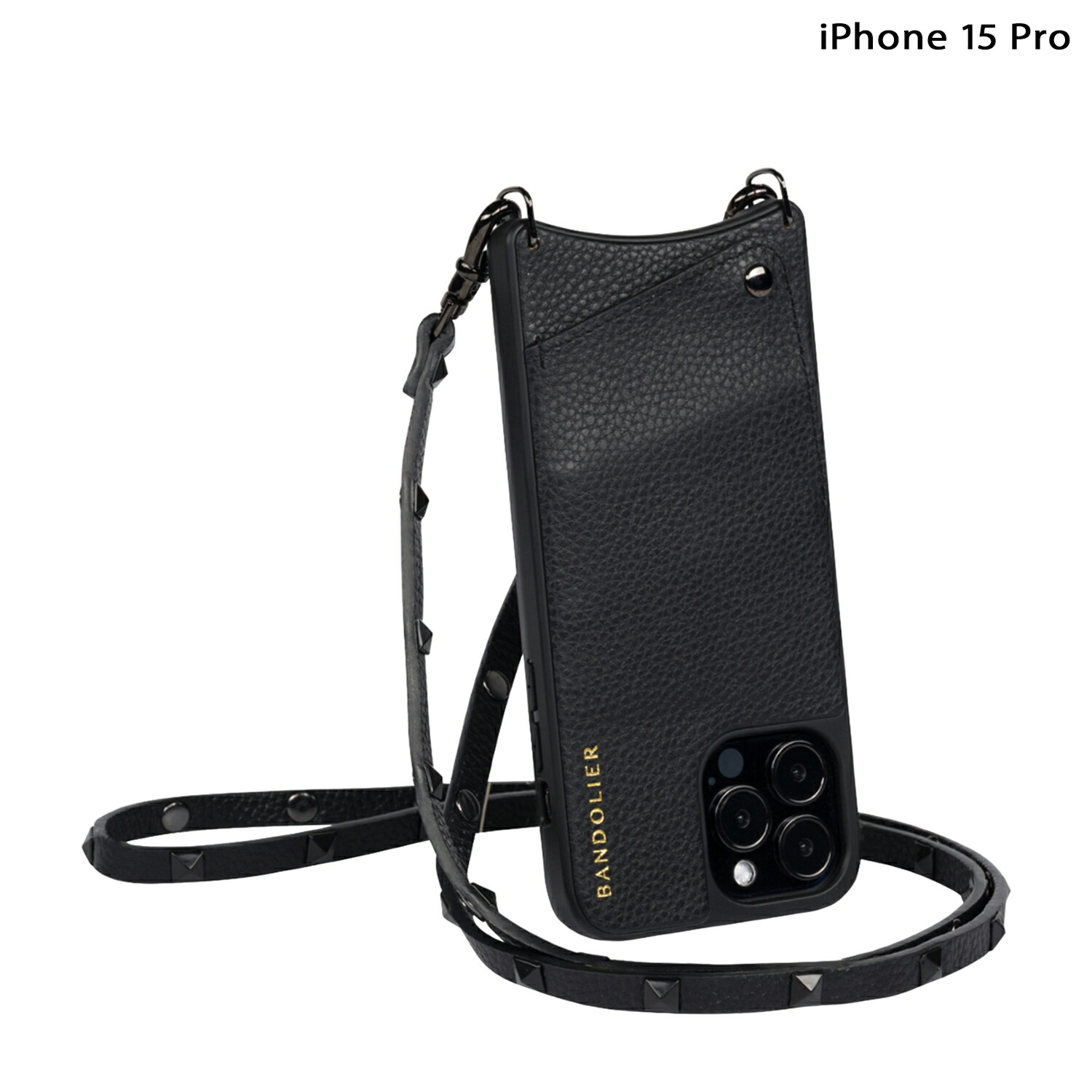 BANDOLIER SARAH BLACK バンドリヤー iPhone 15Pro スマホケース スマホショルダー 携帯 アイフォン サラ ブラック メンズ レディース ブラック 黒 10SAR 母の日