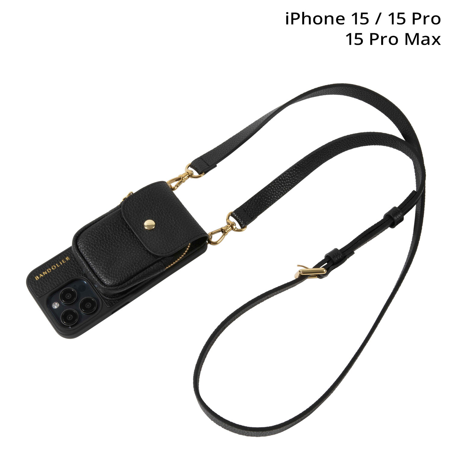 【最大1000円OFFクーポン】 BANDOLIER HAILEY MAGNET BLACK GOLD バンドリヤー iphone15 15pro 15proMax スマホケース スマホショルダー 携帯 アイフォン ヘイリー マグネット メンズ レディース ブラック 黒 12HAW|Findoriy