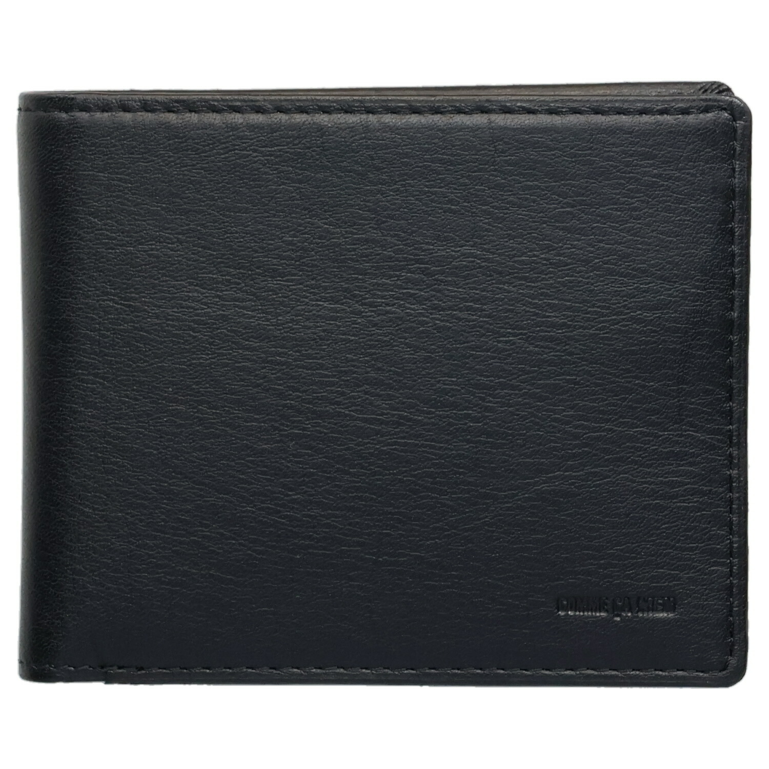 COMME CA MEN FOLDED WALLET コムサメン 財布 二つ折り財布 メンズ レディース 本革 ブラック 黒 5607
