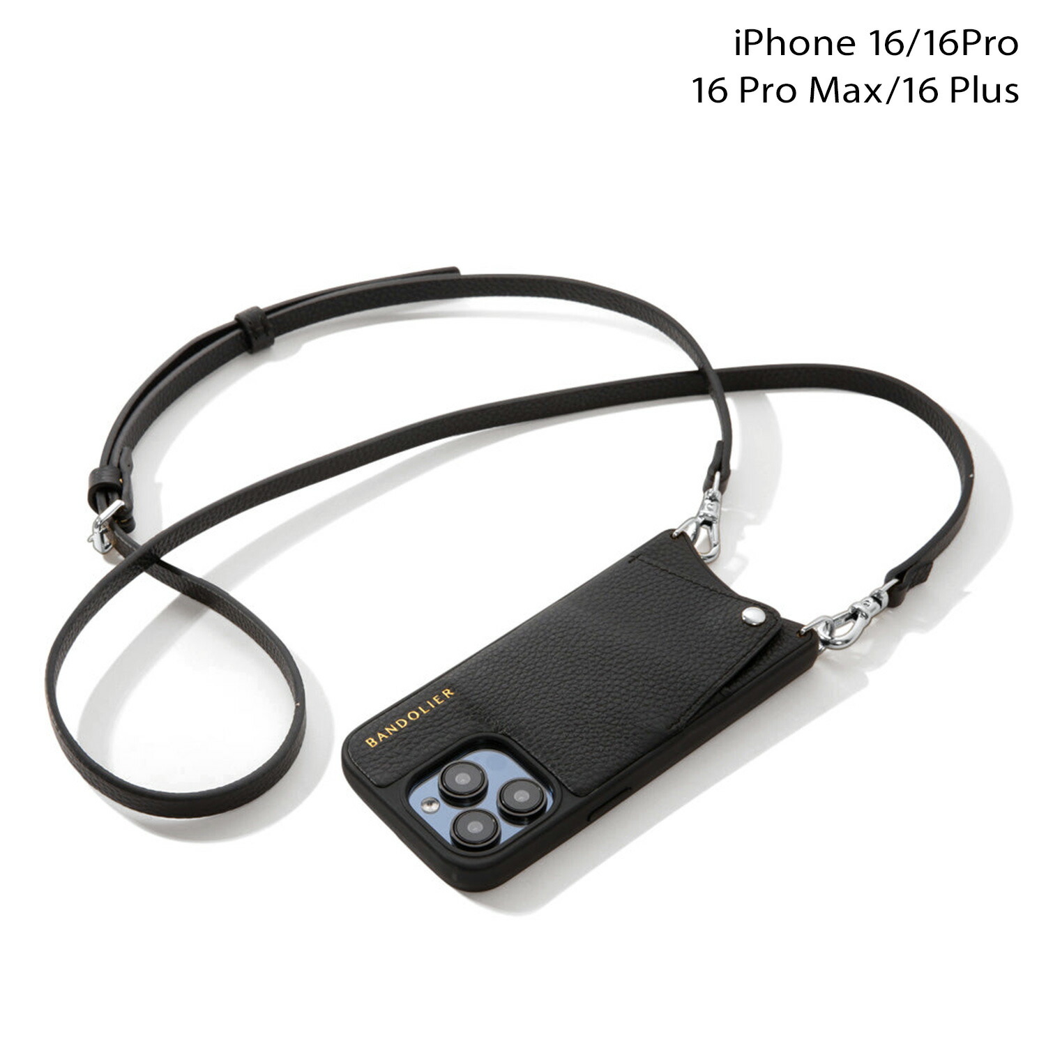 【最大1000円OFFクーポン】 BANDOLIER EMMA SILVER バンドリヤー iphone16 16pro 16proMax 16Plus スマホケース スマホショルダー 携帯 アイフォン メンズ レディース ブラック 黒 10EMM|Findoriy