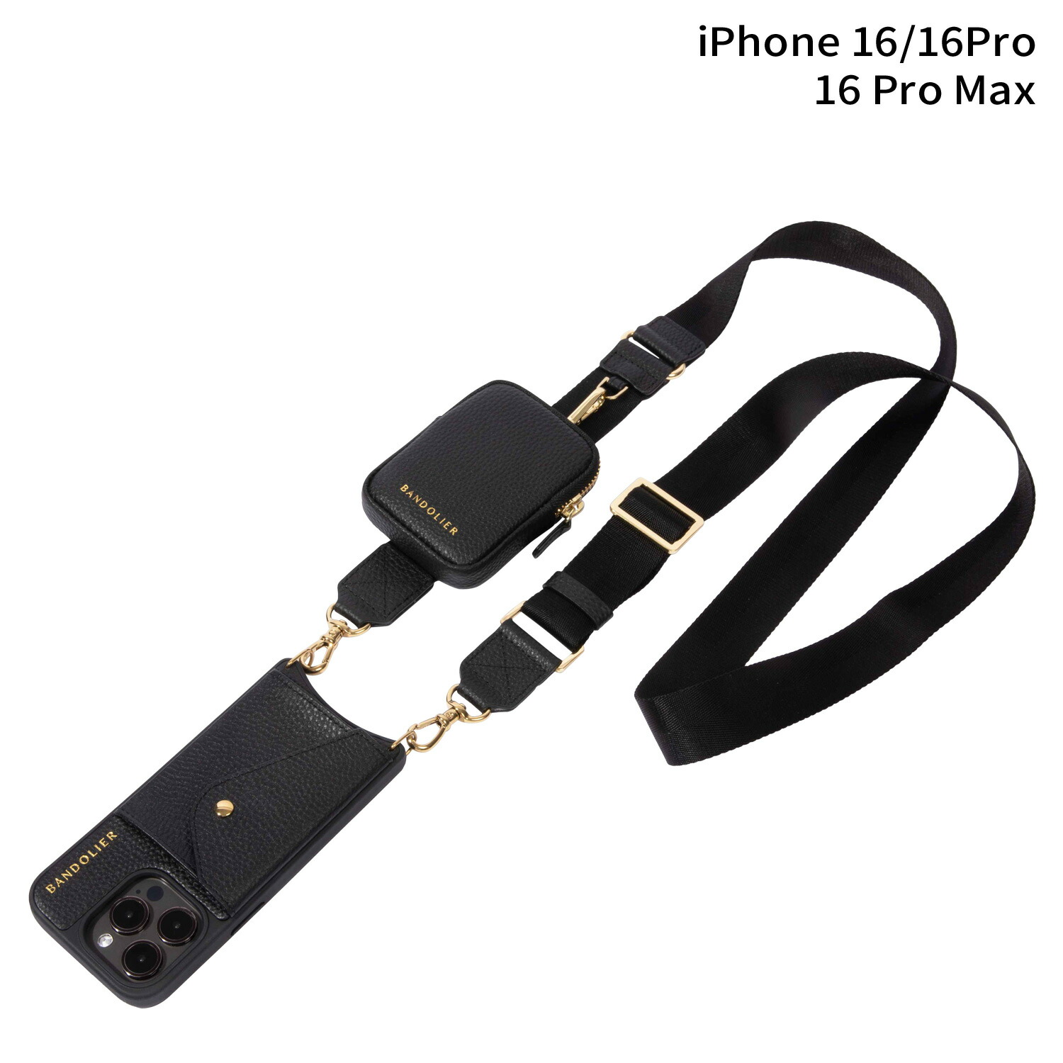 【最大1000円OFFクーポン】 BANDOLIER BODIE KEY POUCH SET GOLD バンドリヤー スマホショルダー スマホケース iPhone16 16Pro iPhone 16 Pro Max アイフォン ボディ キーポーチ セット ゴールド メンズ レディース ブラック 黒 14BOD|Findoriy