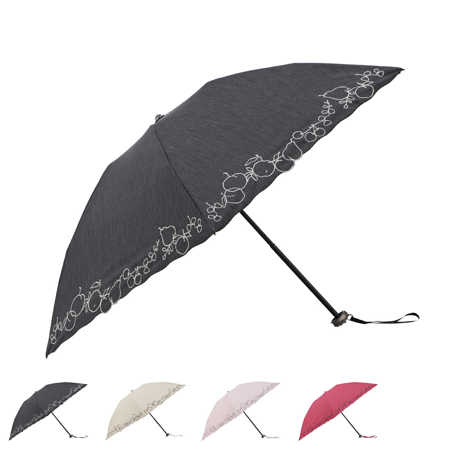 ☆ジルスチュアート☆日傘　一級遮光　刺繍 軽量　新品 ジル スチュアート JILLSTUART 日傘 遮光 晴雨兼用 長傘 雨傘