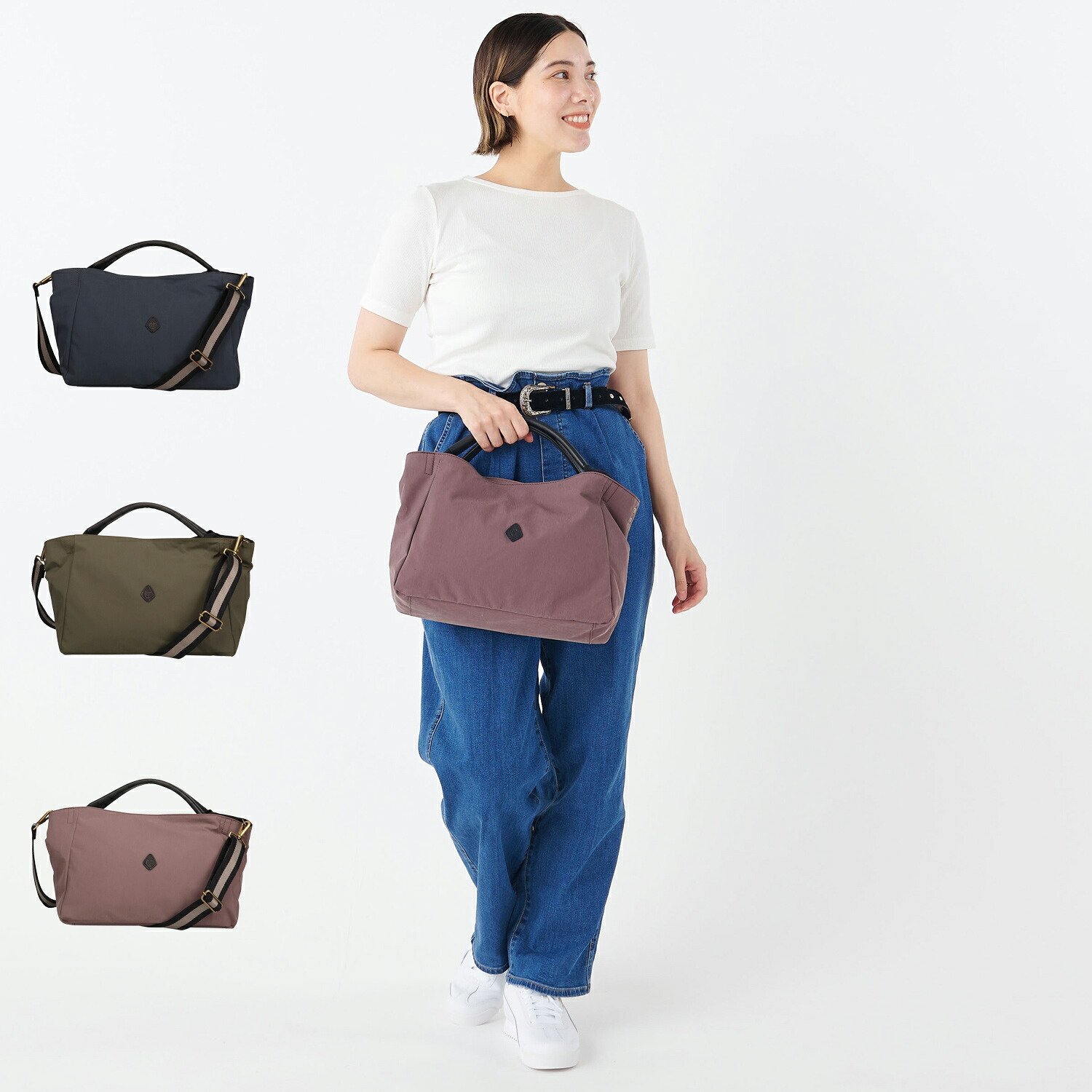 CLEDRAN 2WAY TOTE クレドラン トートバッグ バッグ メンズ レディース A4 大きめ 大容量 高機能 斜めがけ 撥水 丈夫 ブラック ブラウン グレー カーキ 黒 CL-3839 母の日