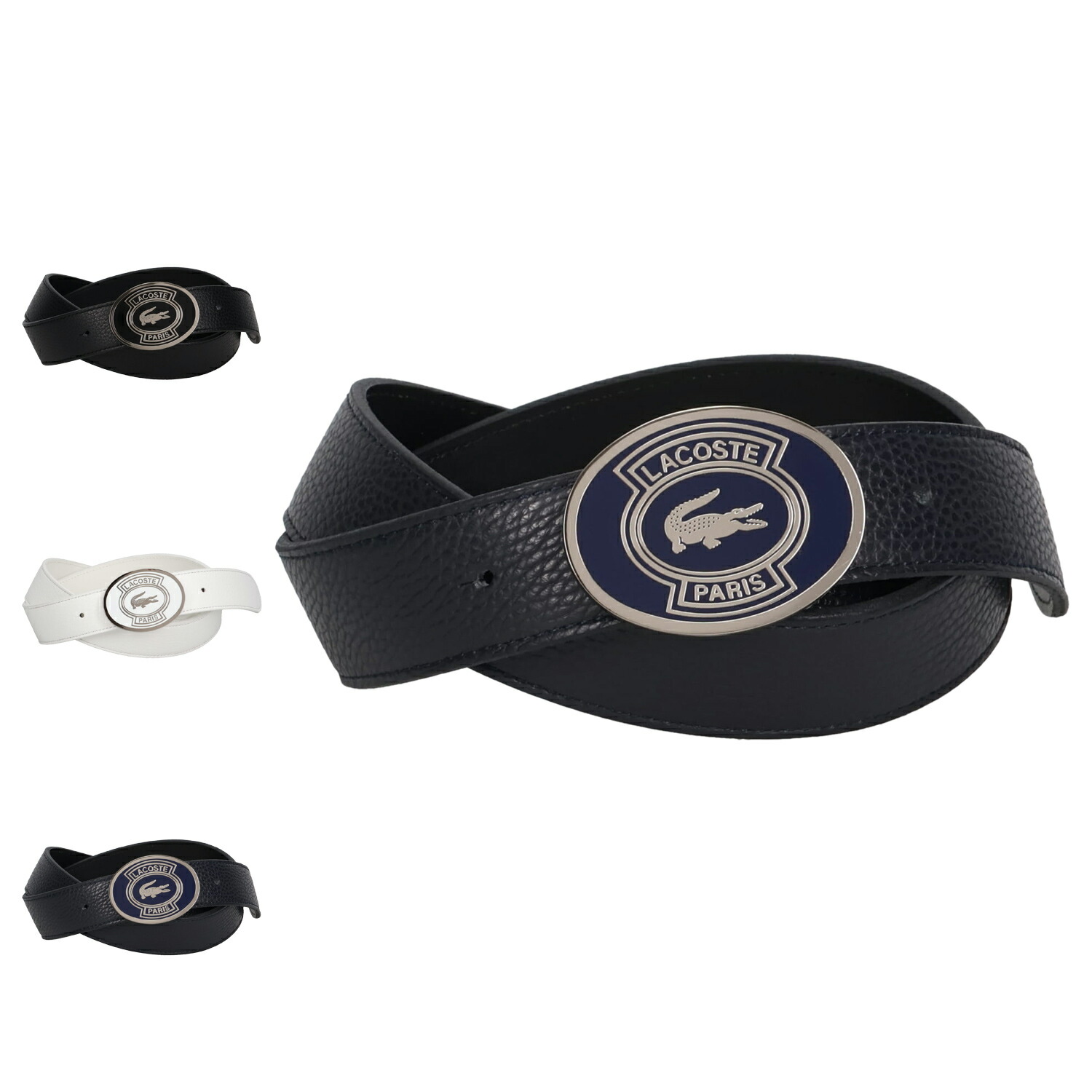 LACOSTE ラコステ ベルト メンズ 本革 牛革 日本製 BELT ブラック ホワイト ネイビー 黒 白 LB66911