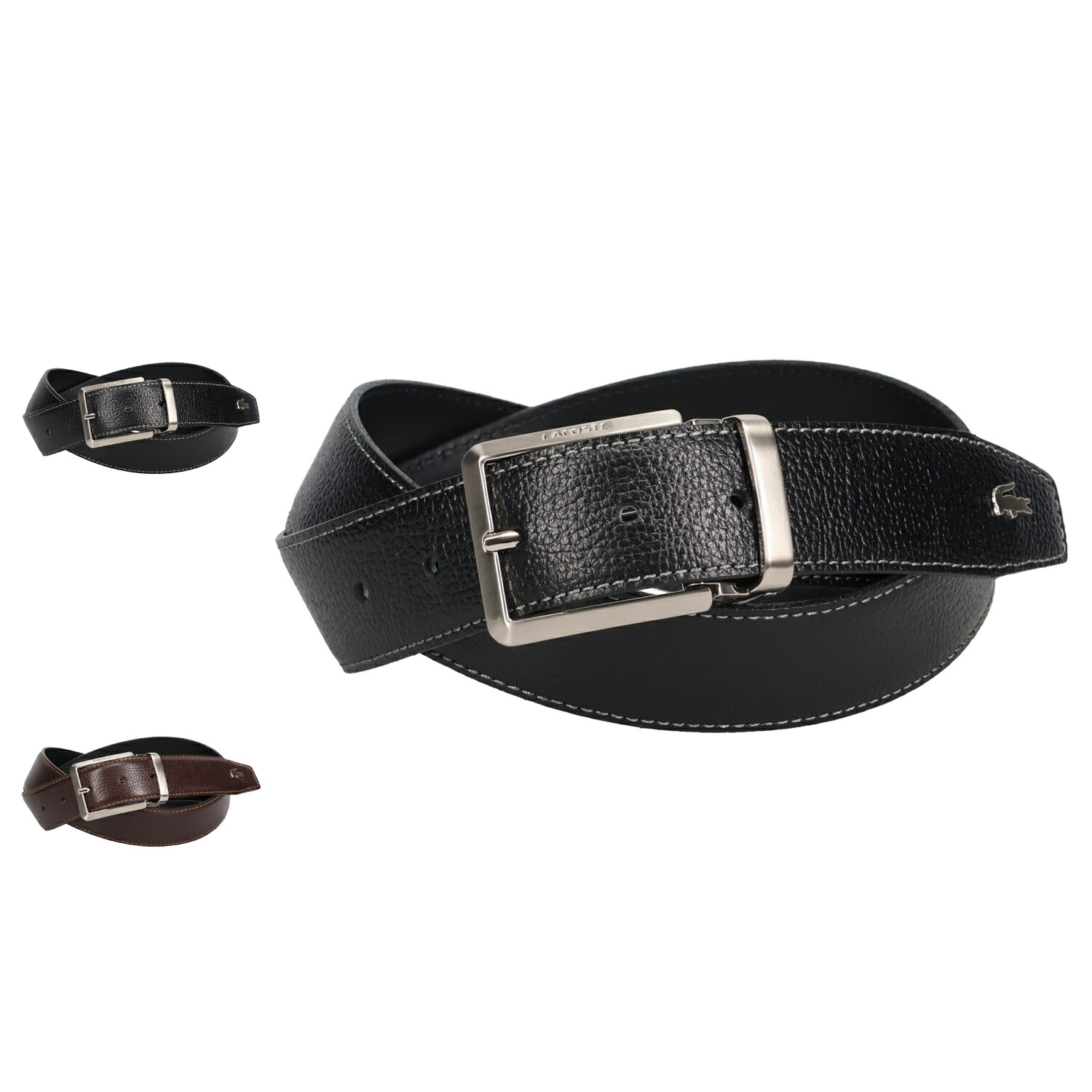 楽天市場】ラコステ ストレッチ レザー ベルト LACOSTE RC0644J 日本製