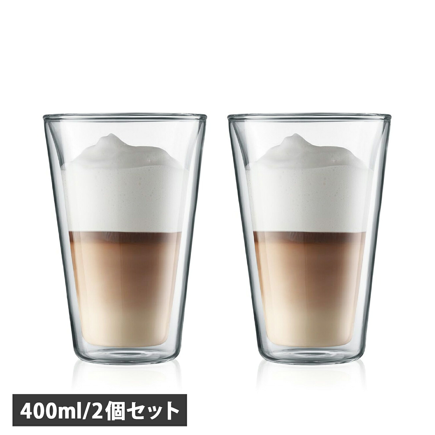bodum CANTEEN ボダム グラス ダブルウォールグラス 2点セット 400ml 軽量 保温 保冷 クリア 10110-10 母の日