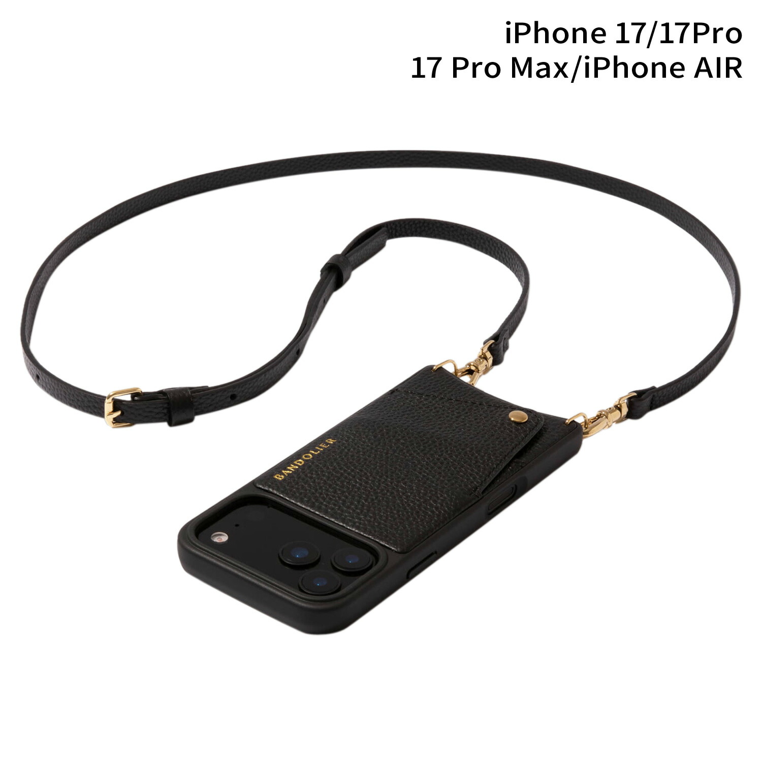 BANDOLIER EMMA GOLD バンドリヤー スマホショルダー iPhone17 17Pro 17Pro Max iPhone Air スマホケース アイフォン エマ ゴールド メンズ レディース ブラック 黒 10EMM 母の日