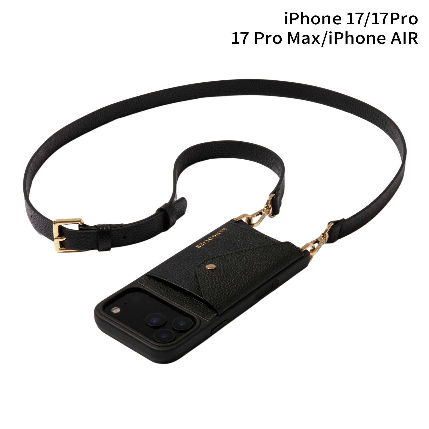 BANDOLIER HAILEY SIDE SLOT GOLD バンドリヤー スマホショルダー iPhone17 17Pro 17Pro Max iPhone Air スマホケース アイフォン ヘイリー サイドスロット ゴールド メンズ レディース ブラック 黒 14HAI 母の日