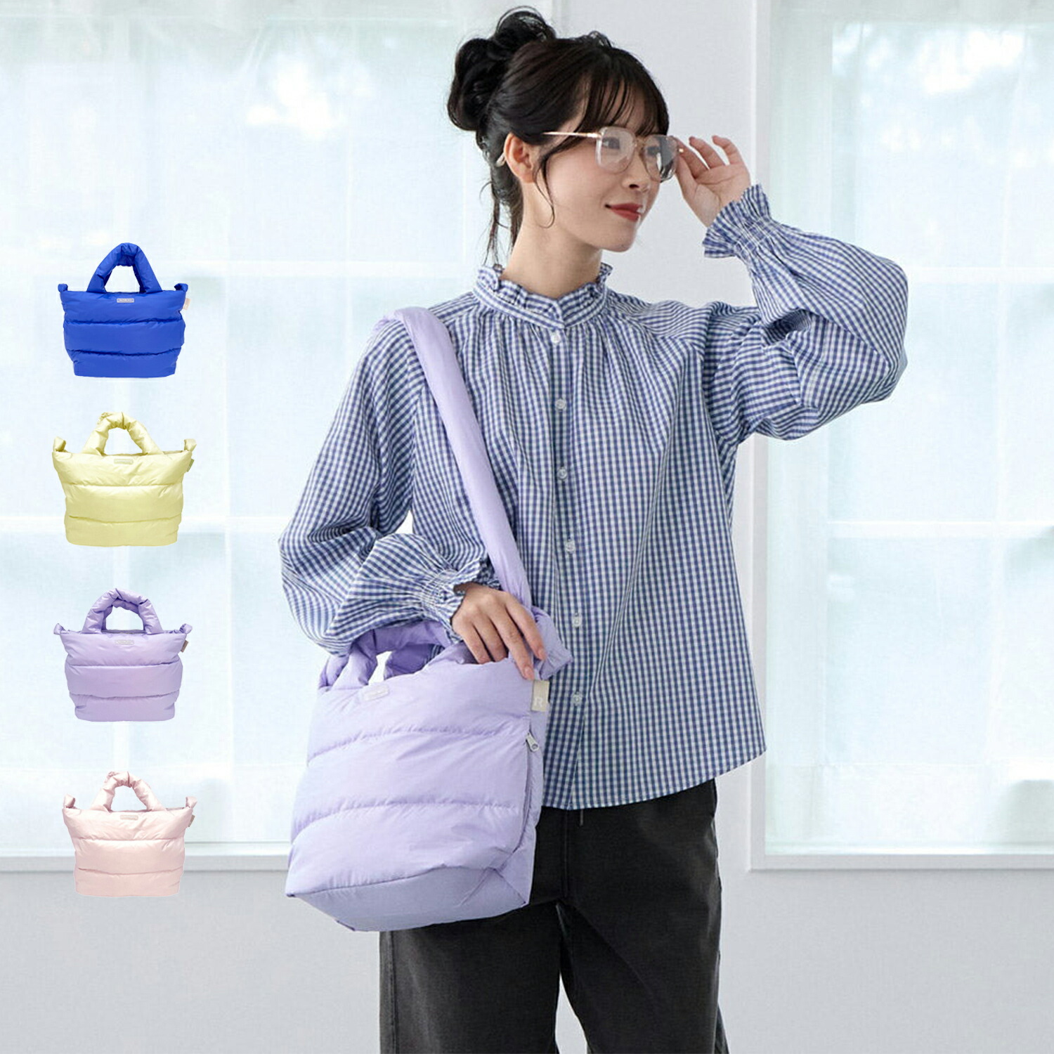 ROOTOTE デリ カラーポップ ルートート バッグ トートバッグ レディース ファスナー付 き ブルー イエロー パープル ピンク 3686 母の日