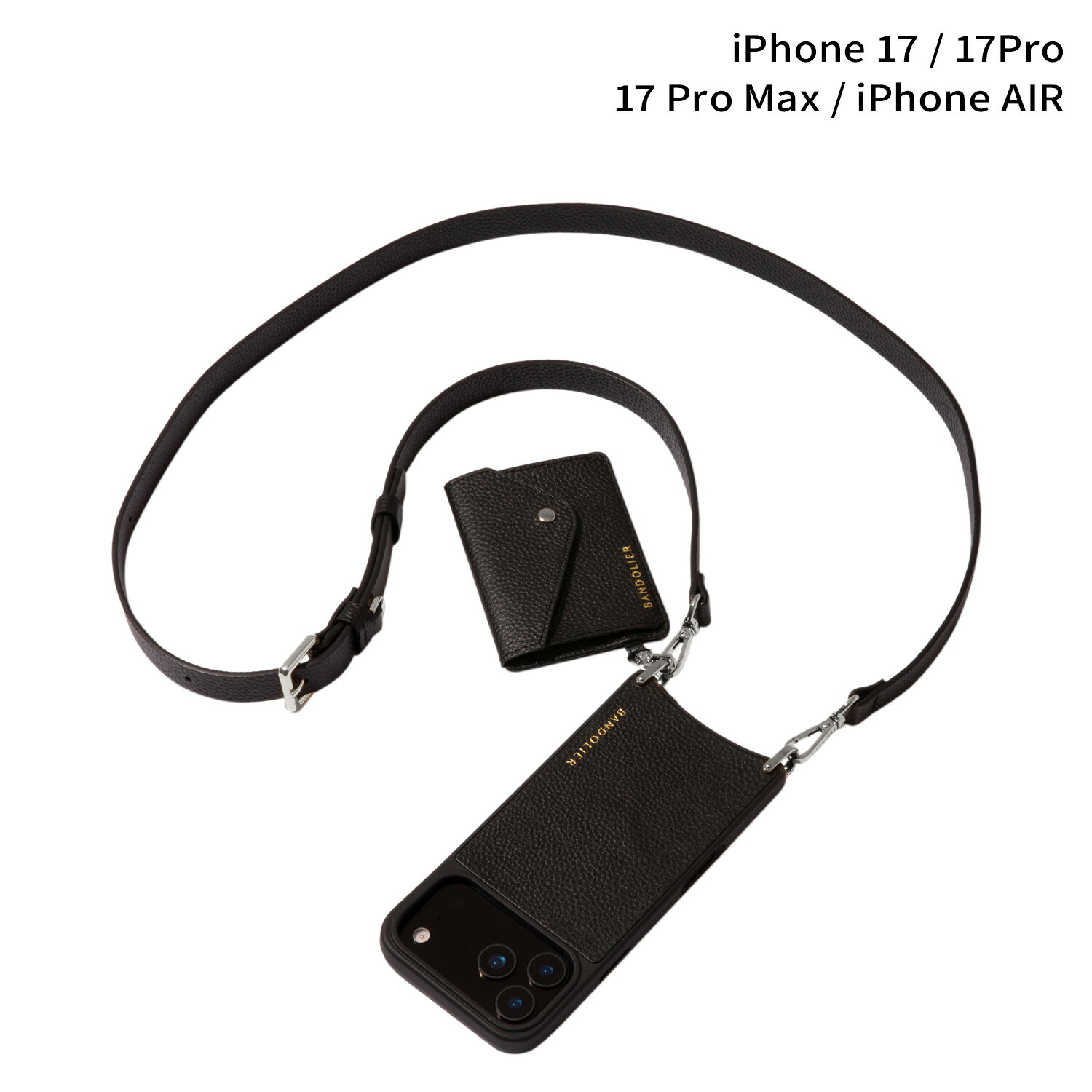 BANDOLIER REMI MAGNET SILVER バンドリヤー スマホショルダー iPhone17 17Pro 17Pro Max iPhone Air スマホケース アイフォン レミ マグネット シルバー メンズ レディース ブラック 黒 12REM 母の日 16,553円