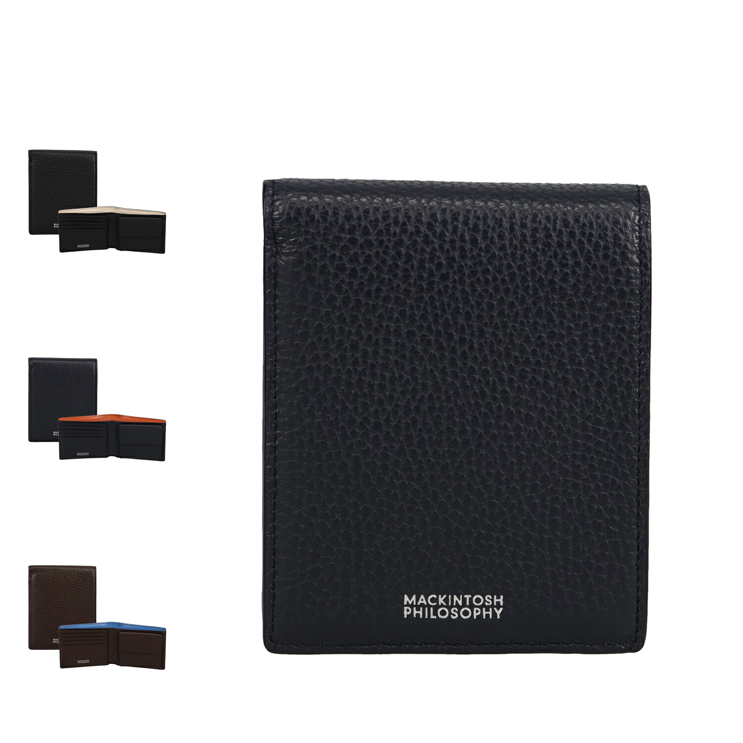 MACKINTOSH PHILOSOPHY マッキントッシュ フィロソフィー 財布 二つ折り財布 札入 メンズ 小銭 本革 ブラック ネイビー ダーク ブラウン 黒 MAPW-00522
