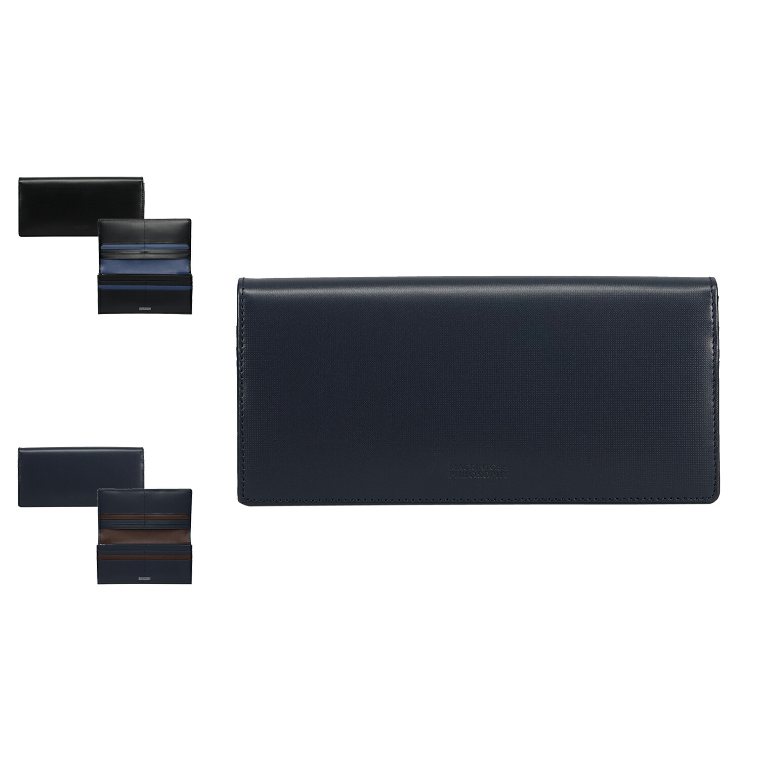 MACKINTOSH PHILOSOPHY マッキントッシュ フィロソフィー 財布 長財布 束入れ 小銭入れ付き メンズ 本革 薄い 大容量 コンパクト ブラック ネイビー 黒 MAPW-00611