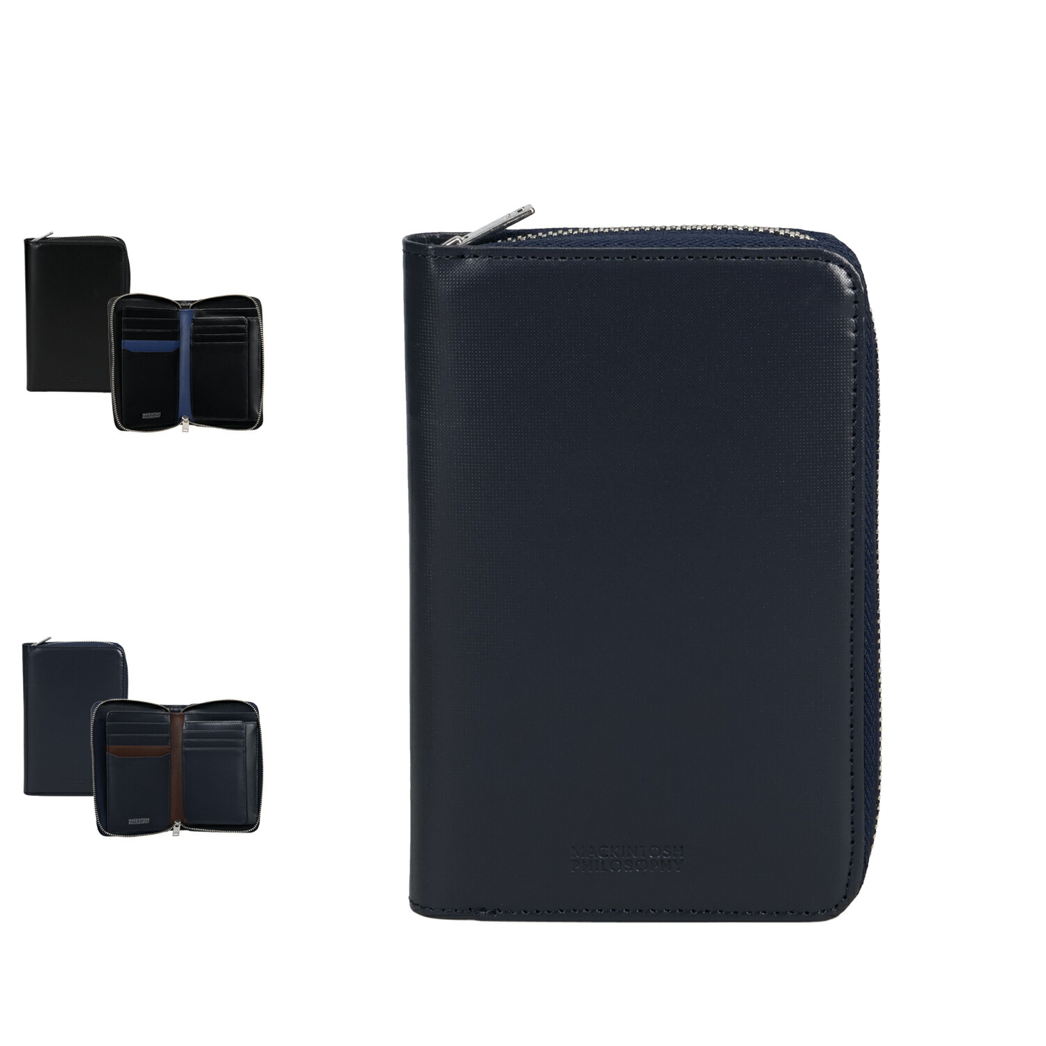MACKINTOSH PHILOSOPHY マッキントッシュ フィロソフィー 財布 長財布 メンズ BOX小銭入れ付き 本革 薄い コンパクト ブラック ネイビー 黒 MAPW-00621
