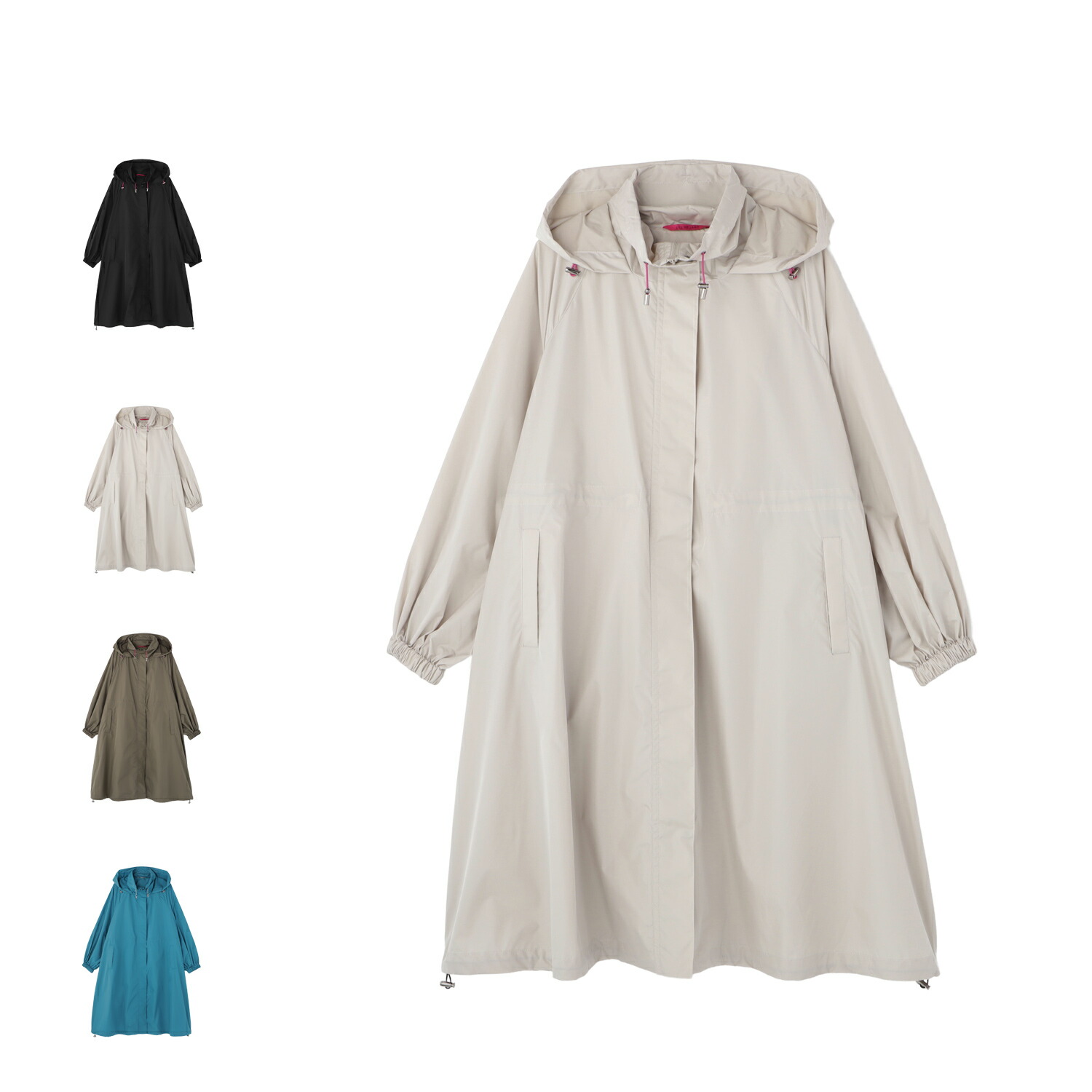 JILL STUART ジル スチュアート レインコート レインウェア レディース 撥水 防水 収納袋付き ブラック ベージュ カーキ ターコイズ 1JI 41002 母の日