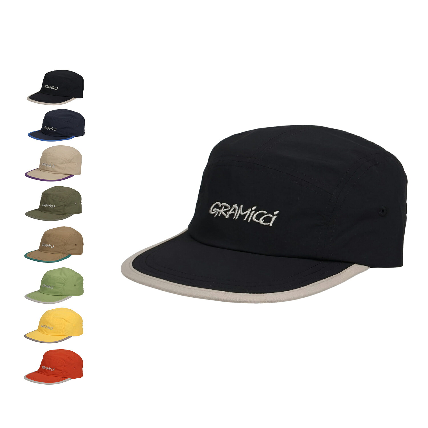 Gramicci NYLON GRAMICCI CAP グラミチ キャップ 帽子 メンズ レディース ナイロン ブラック ネイビー ベージュ オリーブ ブラウン グリーン イエロー オレンジ 黒 G6SA-083