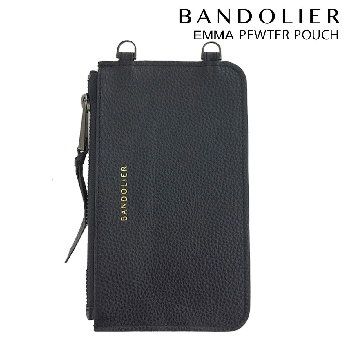 BANDOLIER EMMA PEWTER POUCH バンドリヤー ポーチ レザー メンズ レディース ブラック 母の日 8,030円