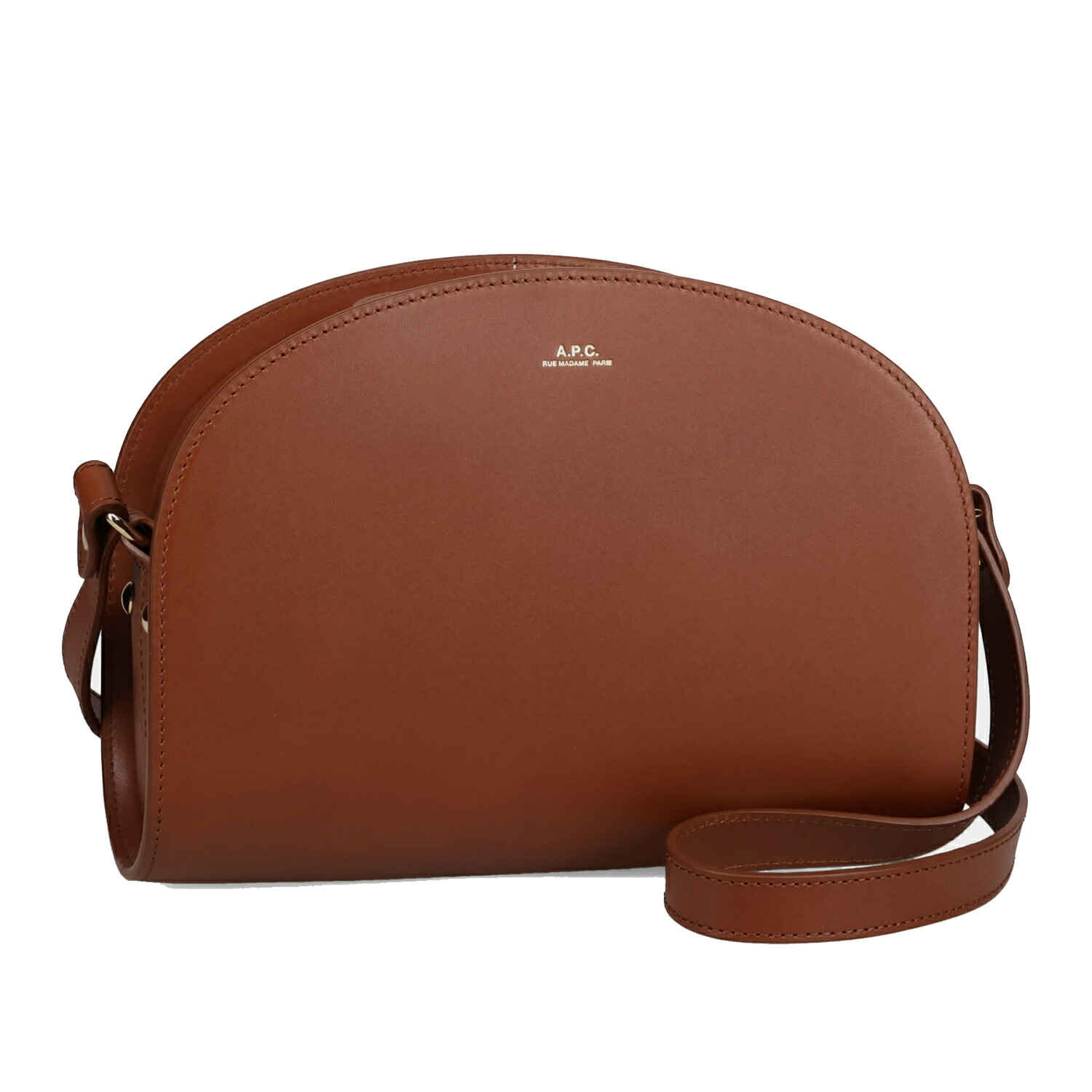 【最大1000円OFFクーポン発行中】 【訳あり】 A.P.C. SAC DEMI-LUNE アーペーセー ハーフムーン バッグ ショルダーバッグ レディース 斜めがけ 軽量 ブラウン PXAWVF61048 【返品不可】|Findoriy