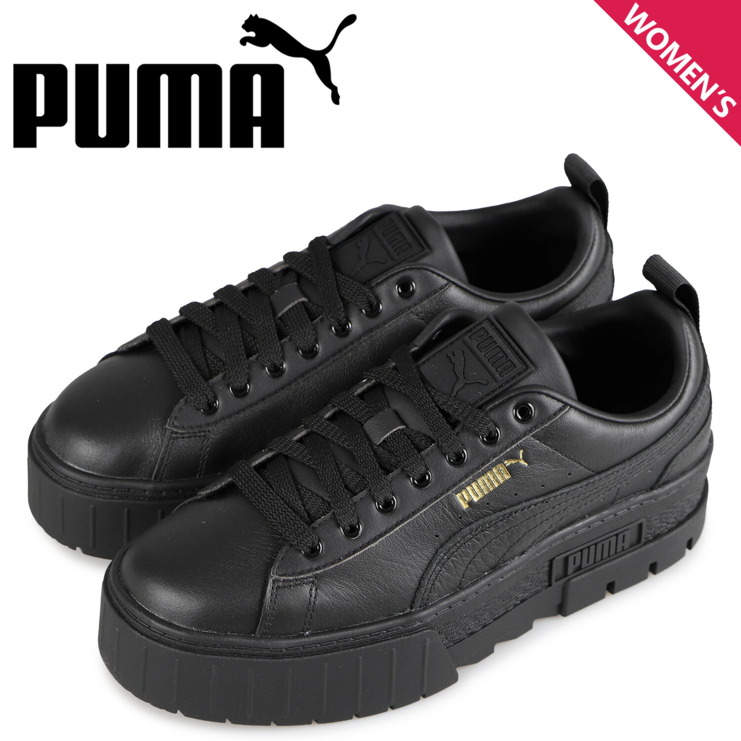【7522】【新品】24㎝ プーマ　メイズ　クラッシック 黒 PUMA プーマ メイズ クラシック ウィメンズ 38420902 ブラック