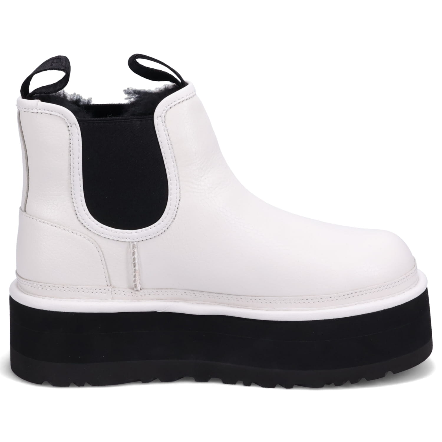 【最大1000円OFFクーポン配布中】UGGWNEUMELPLATFORMCHELSEAアグニューメルプラットフォームチェルシーブーツレディース厚底ホワイト白1130533