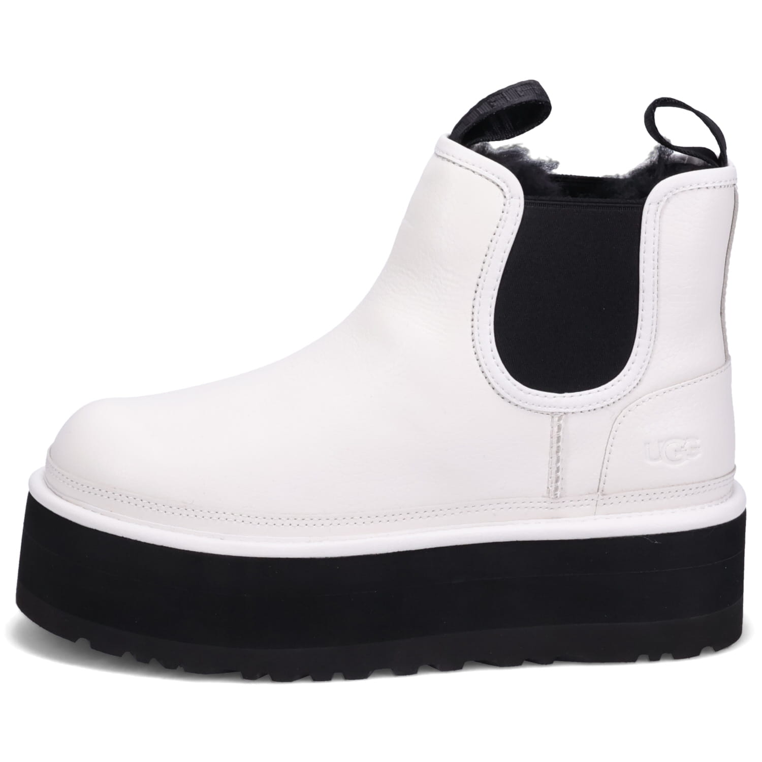 【最大1000円OFFクーポン配布中】UGGWNEUMELPLATFORMCHELSEAアグニューメルプラットフォームチェルシーブーツレディース厚底ホワイト白1130533