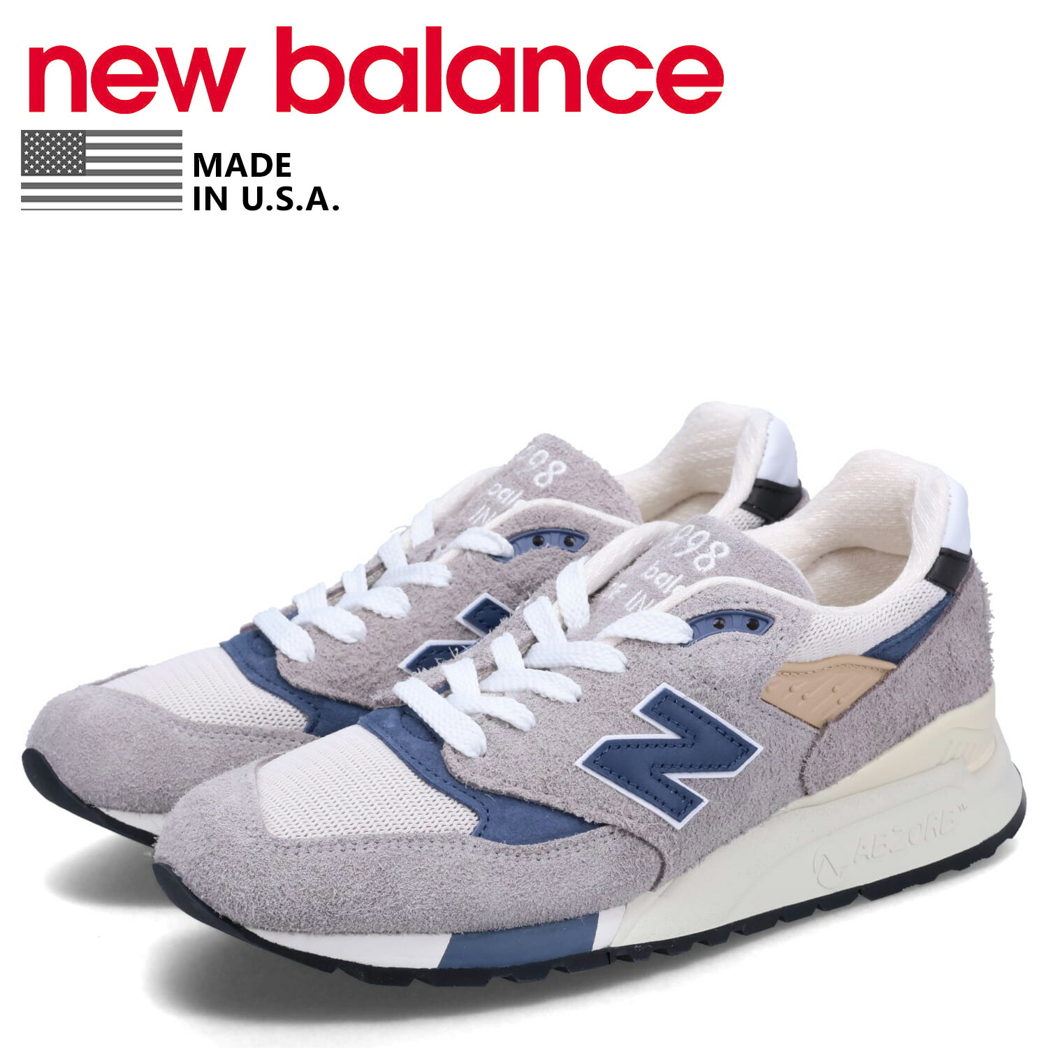 25.5【美品】希少型番 M998BLA USA製 new balance 楽天市場】NEW BALANCE M998BLA MADE IN U.S.A. width D